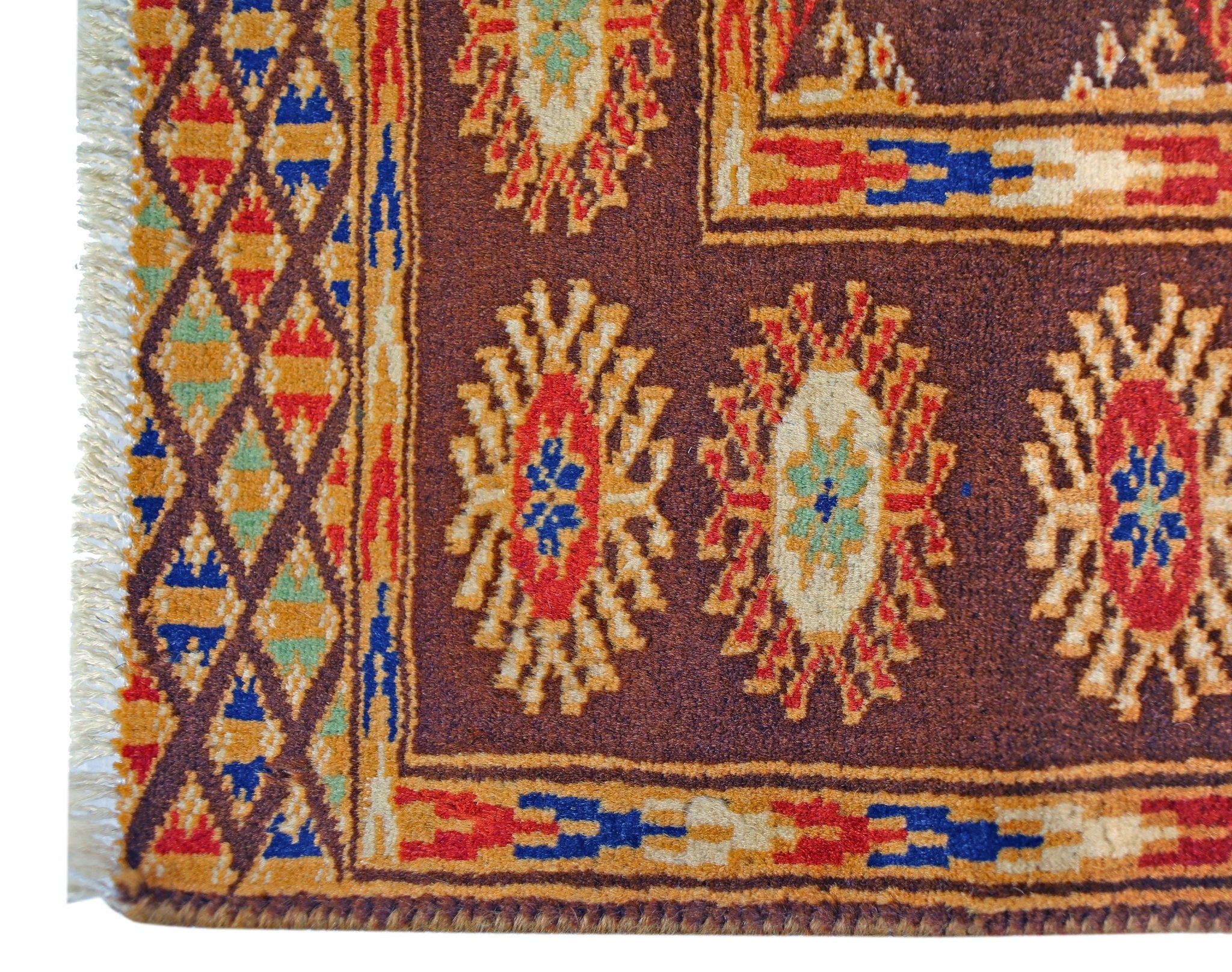 Handmade Mini Vintage Princess Bokhara Rug | 86 x 62 cm | 2'10" x 2' - Najaf Rugs & Textile