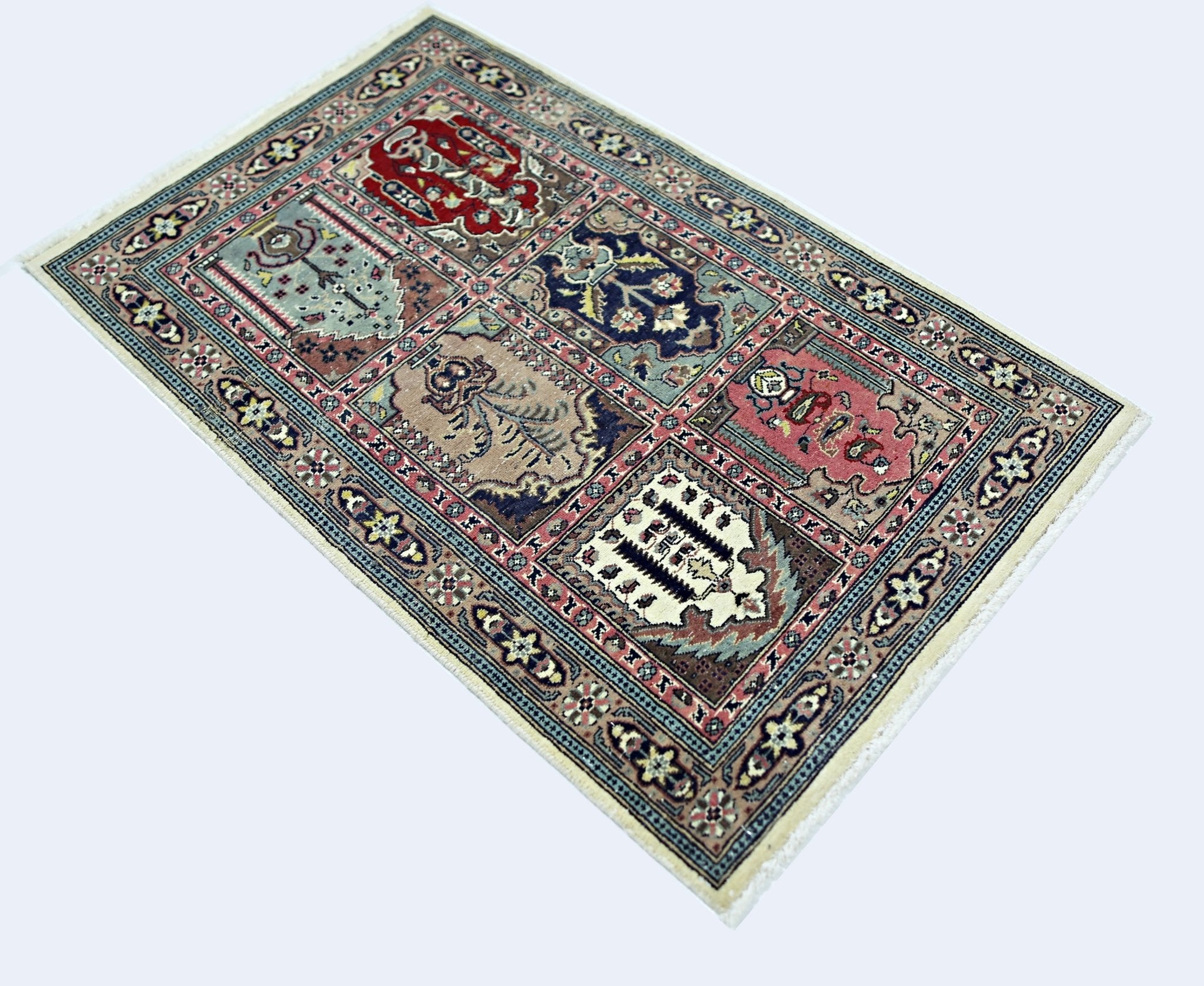 Handmade Mini Vintage Turkish Rug | 97 x 60 cm | 3'2" x 2' - Najaf Rugs & Textile