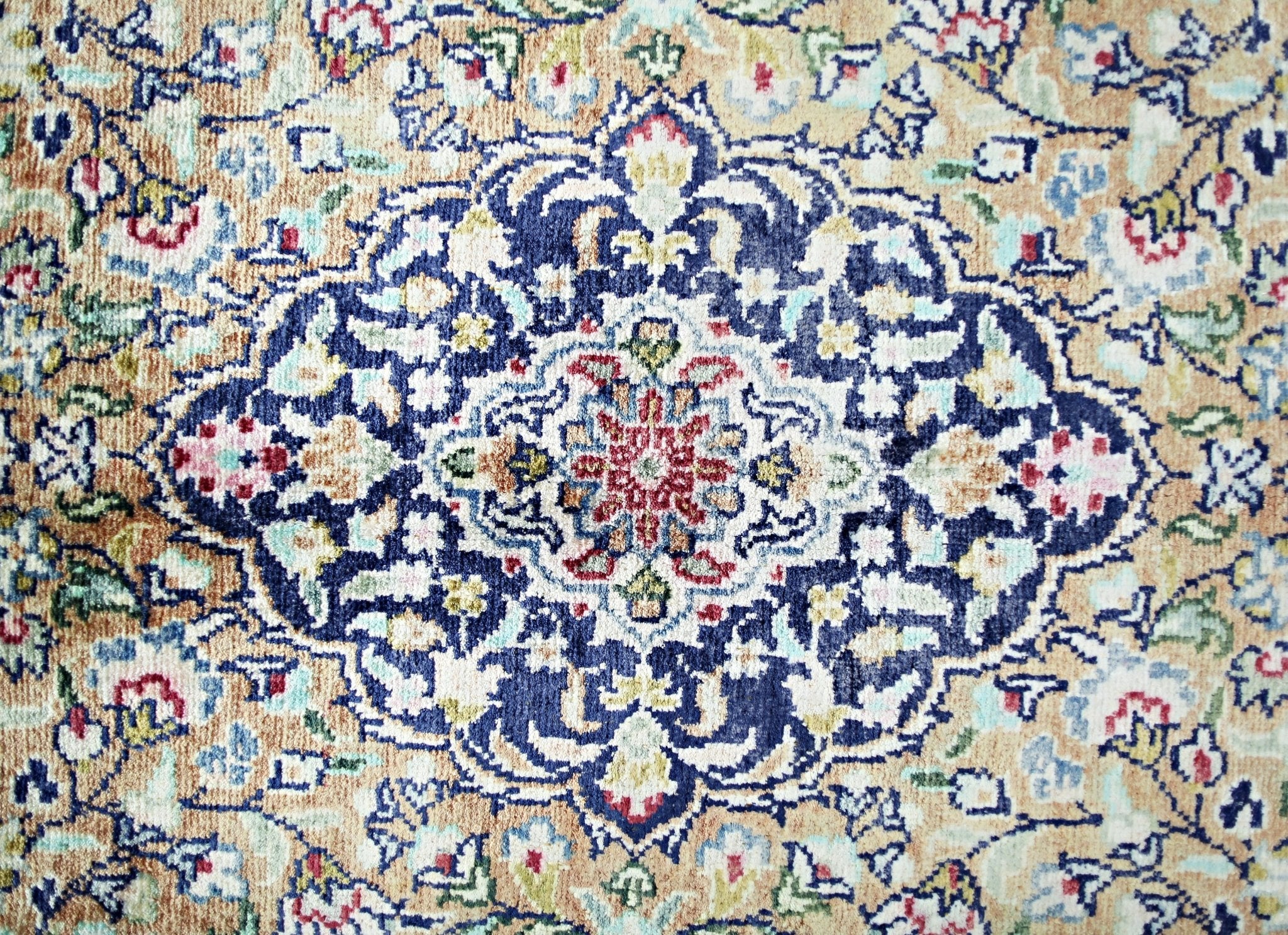 Handmade Mini Vintage Turkish Silk Rug | 97 x 61 cm | 3'2" x 2' - Najaf Rugs & Textile