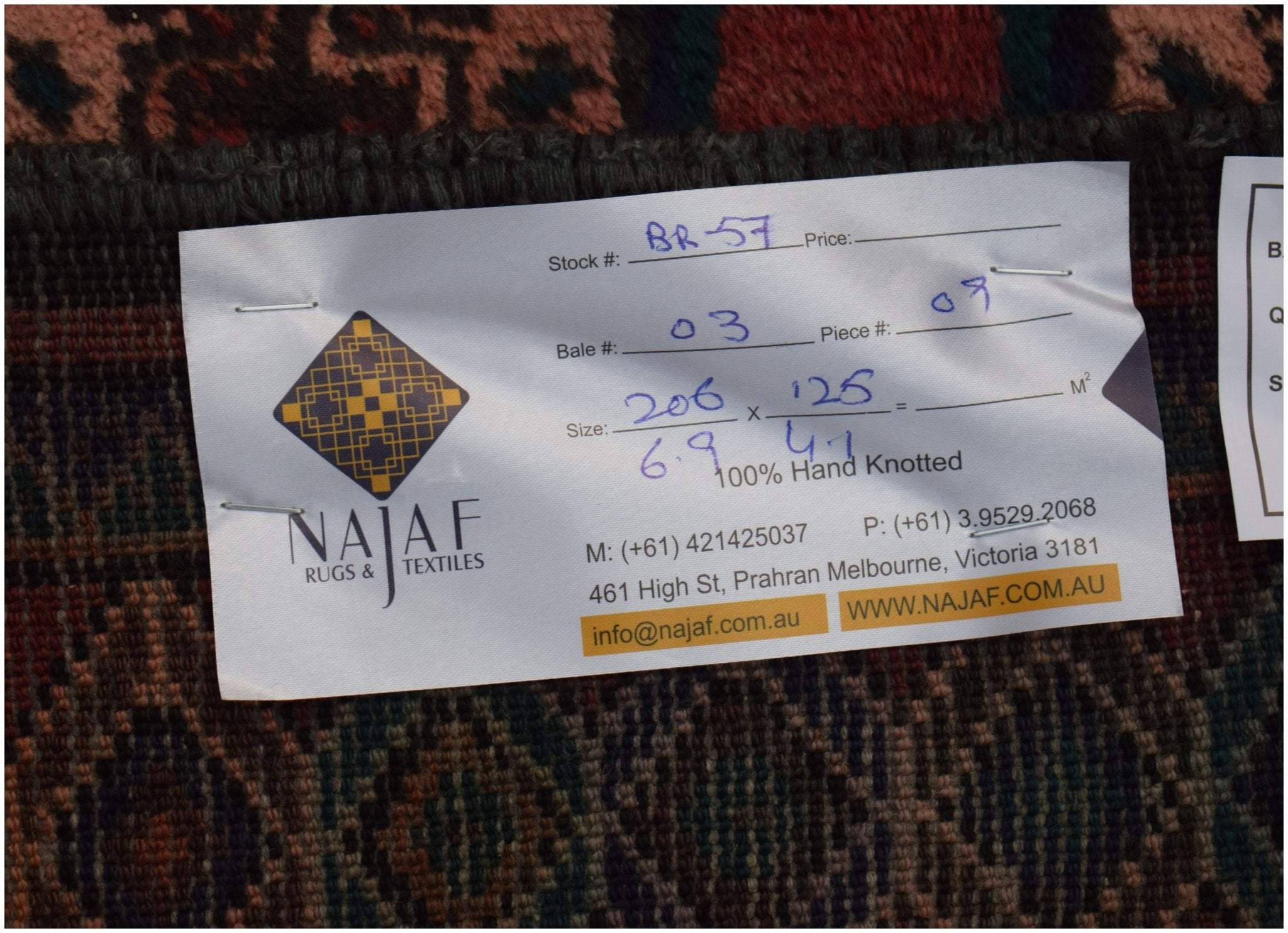 Handmade Old Afghan Shepherd's Rug | 206 x 125 cm | 6'9" x 4'1" - Najaf Rugs & Textile