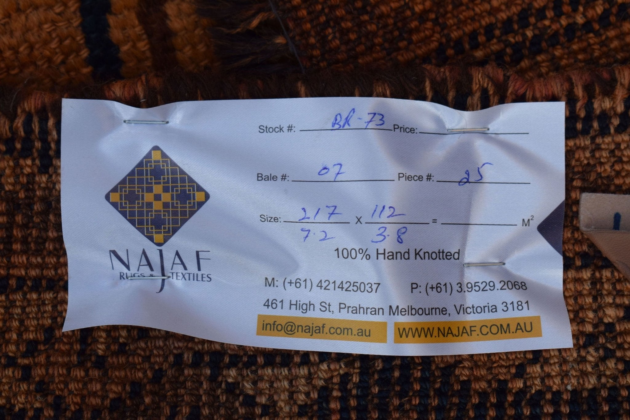 Handmade Old Afghan Shepherd's Rug | 217 x 112 cm | 7'2" x 3'8" - Najaf Rugs & Textile