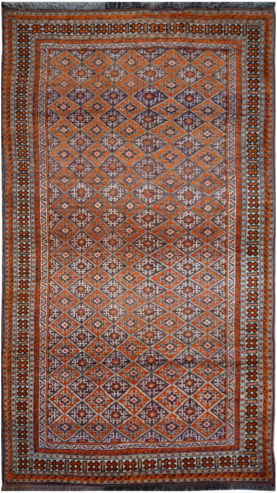 Handmade Old Afghan Shepherd's Rug | 282 x 154 cm | 9'3" x 5'1" - Najaf Rugs & Textile