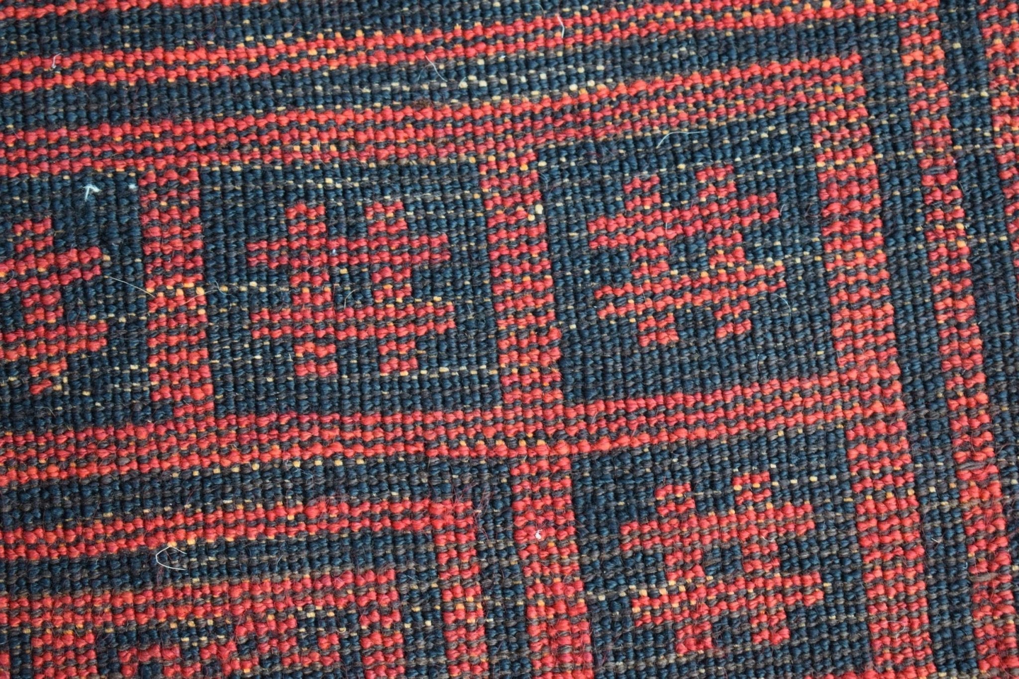 Handmade Old Afghan Tribal Shepherd's Rug | 234 x 177 cm | 7'8" x 5'10" - Najaf Rugs & Textile