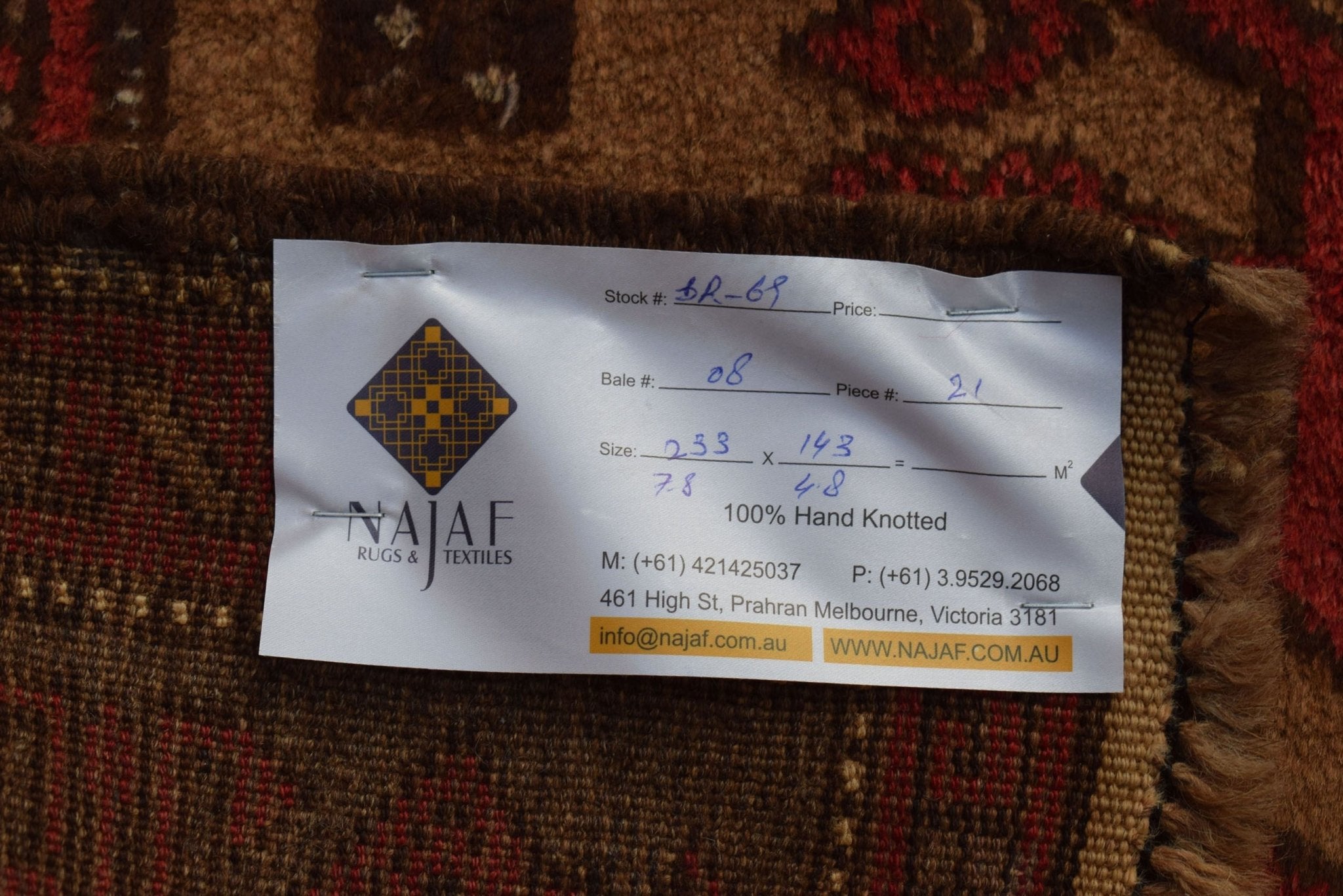 Handmade Old Afghan Tribal Shepherd'sRug | 233 x 143 cm | 7'8" x 4'8" - Najaf Rugs & Textile