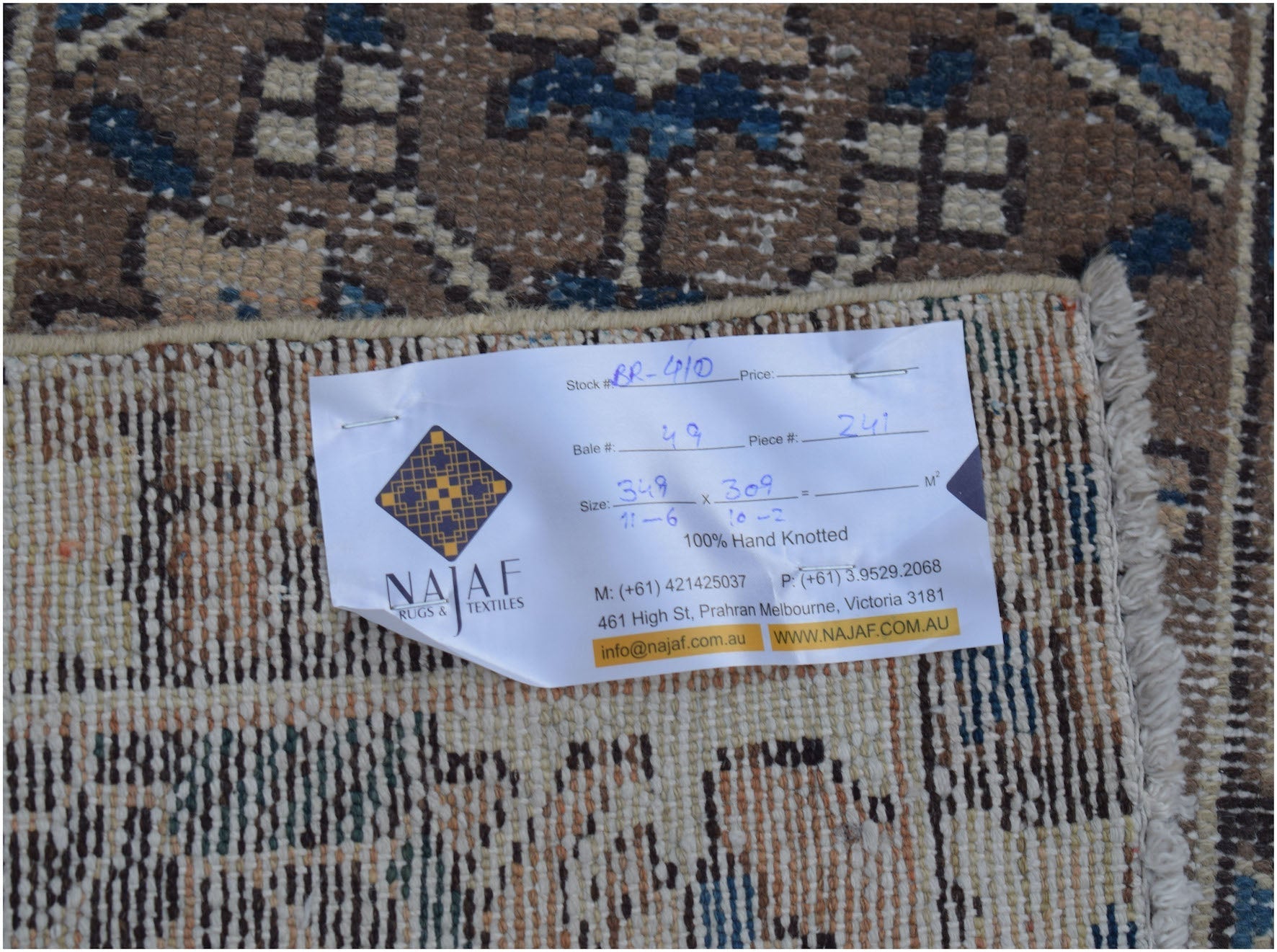 Handmade Persian Vintage Bakthaeri Rug | 349 x 309 cm | 11'5" x 10'2" - Najaf Rugs & Textile