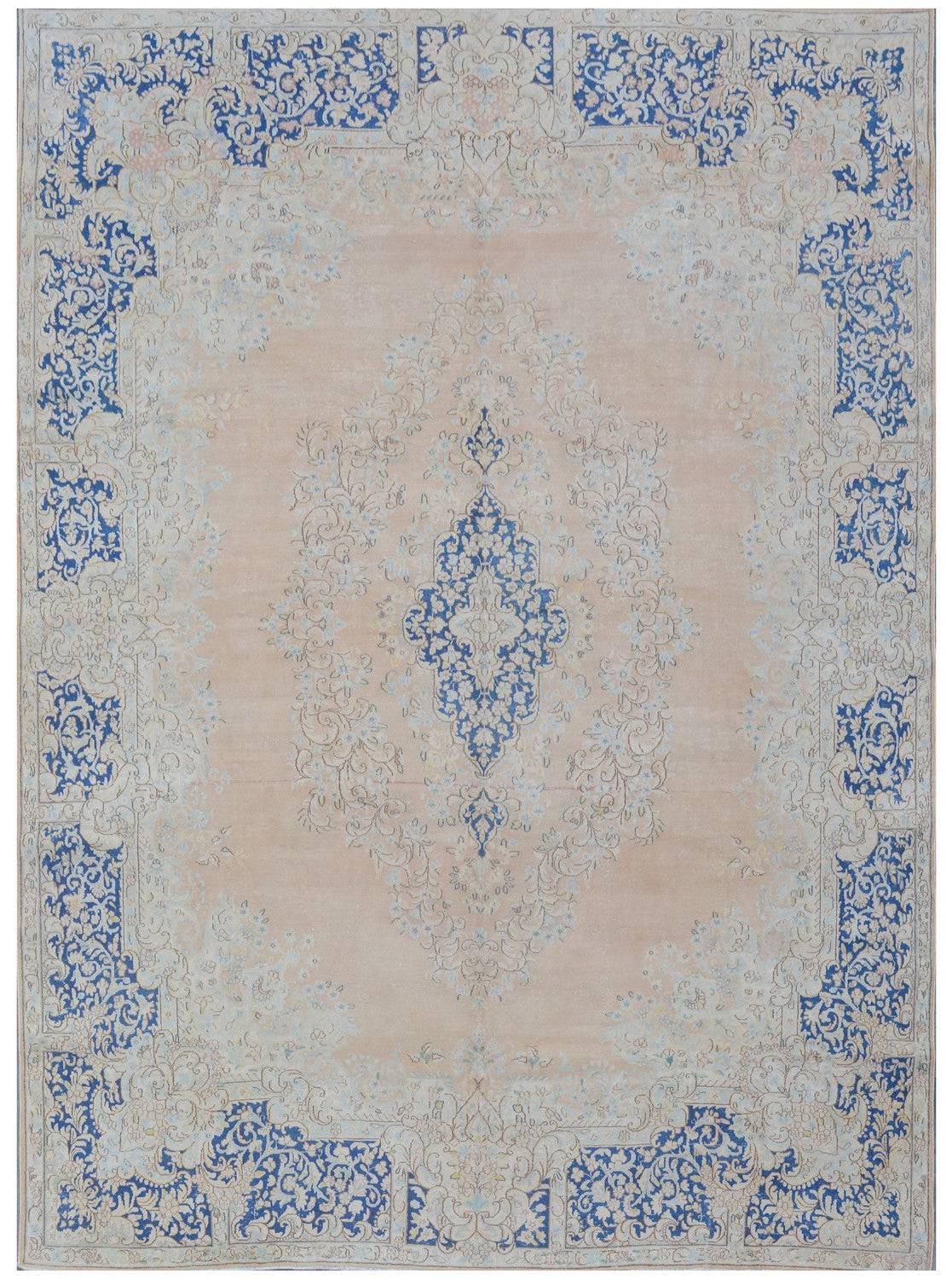 Handmade Persian Vintage Kerman Rug | 379 x 285 cm - Najaf Rugs & Textile
