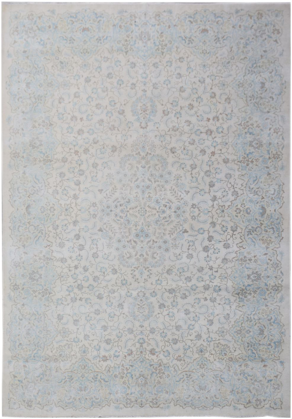 Handmade Persian Vintage Kerman Rug | 404 x 288 cm | 13'2" x 9'4" - Najaf Rugs & Textile