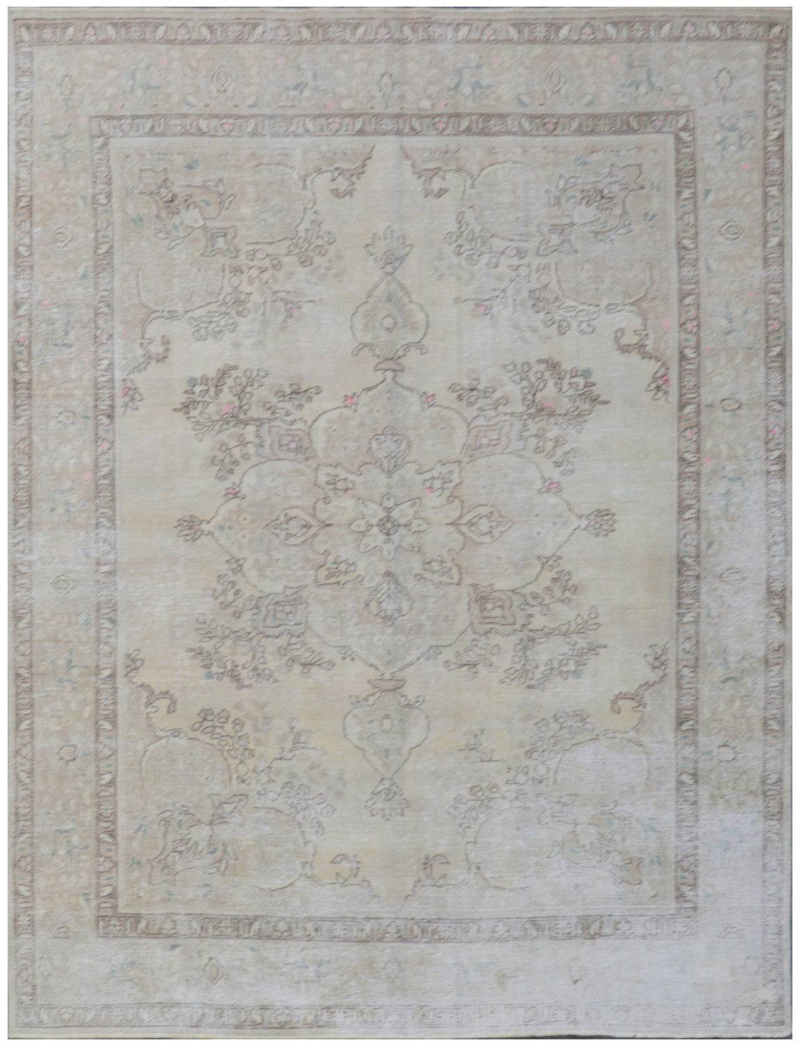 Handmade Persian Vintage Tabriz Rug | 269 x 206 cm - Najaf Rugs & Textile