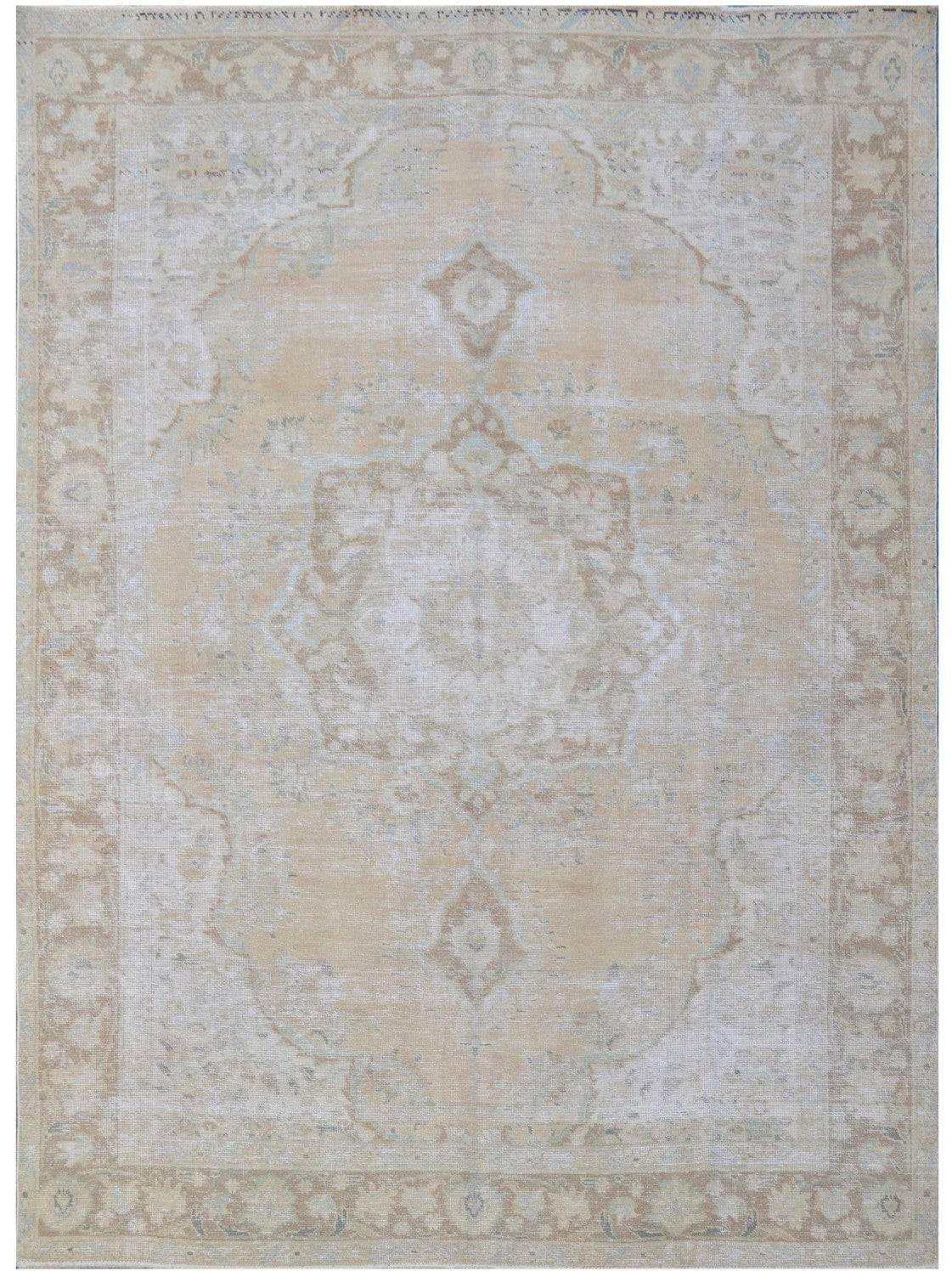 Handmade Persian Vintage Tabriz Rug | 283 x 198 cm | 9'2" x 6'5" - Najaf Rugs & Textile