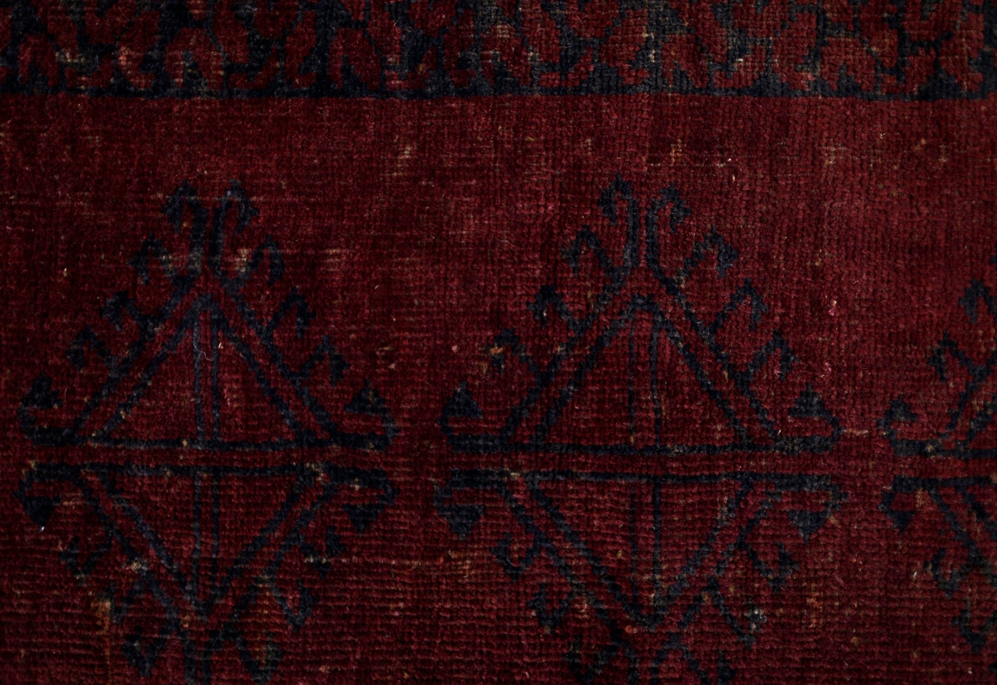 Handmade Semi-Antique Afghan Turkmen Rug | 111 x 103 cm | 3'8" x 3'5'" - Najaf Rugs & Textile