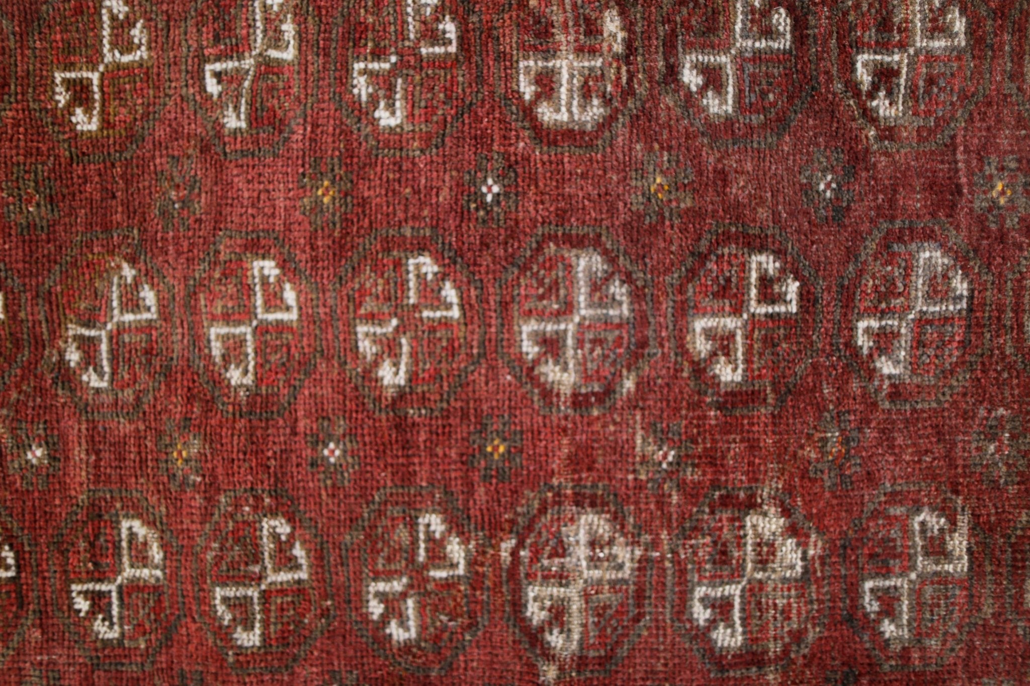 Handmade Semi-Antique Afghan Turkmen Rug | 169 x 129 cm | 5'6" x 4'3" - Najaf Rugs & Textile