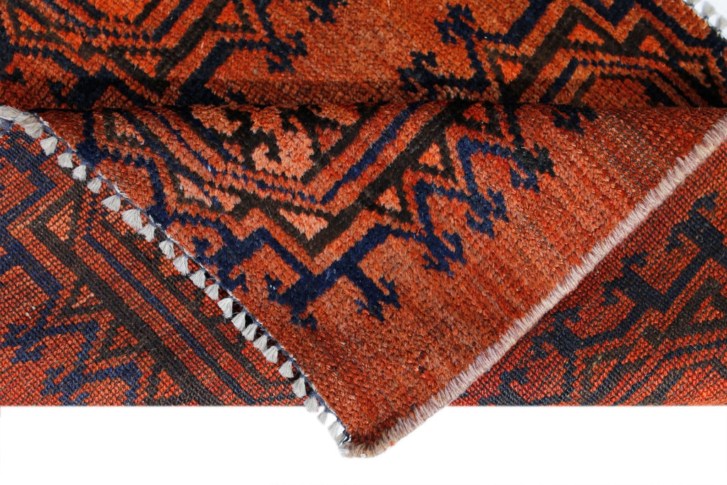Handmade Semi-Antique Turkmen Rug | 216 x 62 cm | 7'1" x 2' - Najaf Rugs & Textile