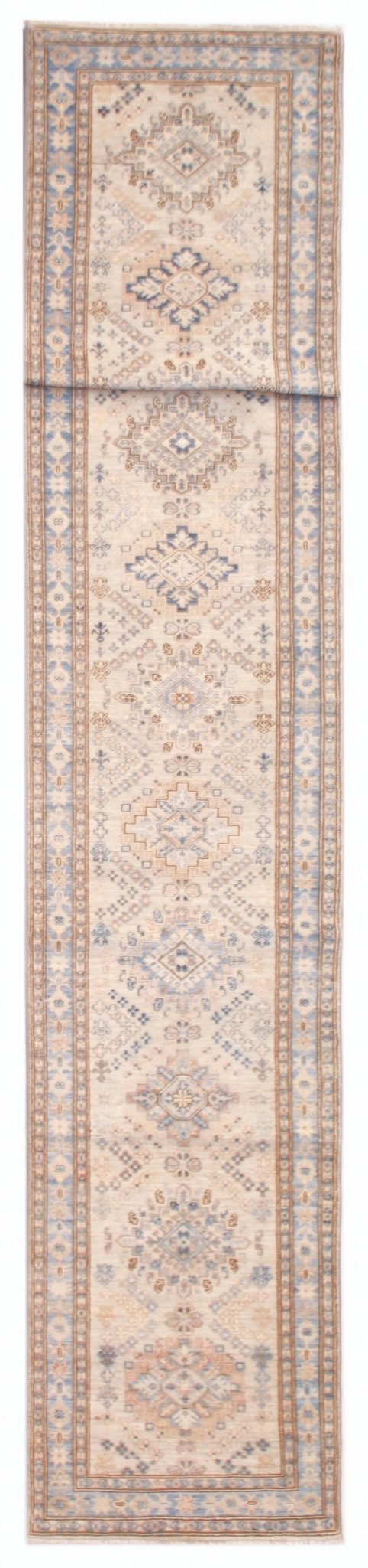 Handmade Super Kazakh Hallway Runner | 581 x 75 cm | 19'1" x 2'5" - Najaf Rugs & Textile