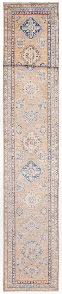 Handmade Super Kazakh Hallway Runner | 584 x 76 cm | 19'2" x 2'6" - Najaf Rugs & Textile