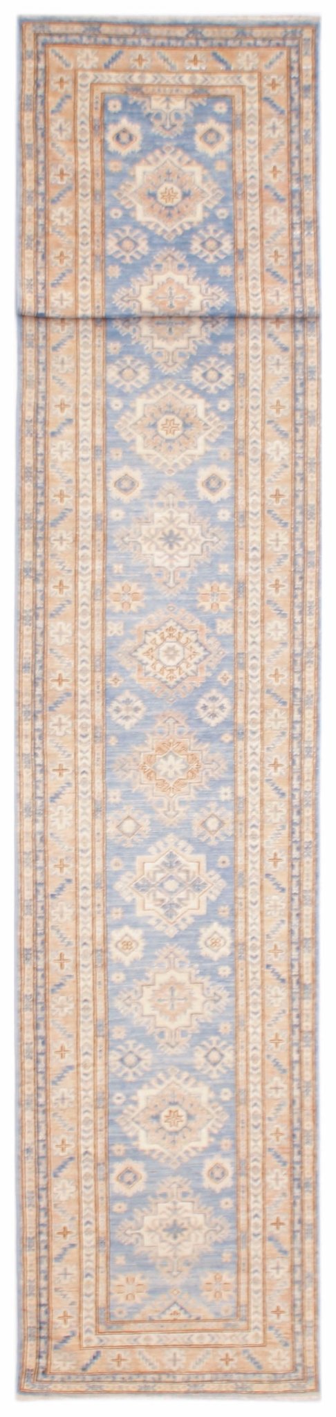 Handmade Super Kazakh Hallway Runner | 604 x 88 cm | 19'10" x 2'10" - Najaf Rugs & Textile