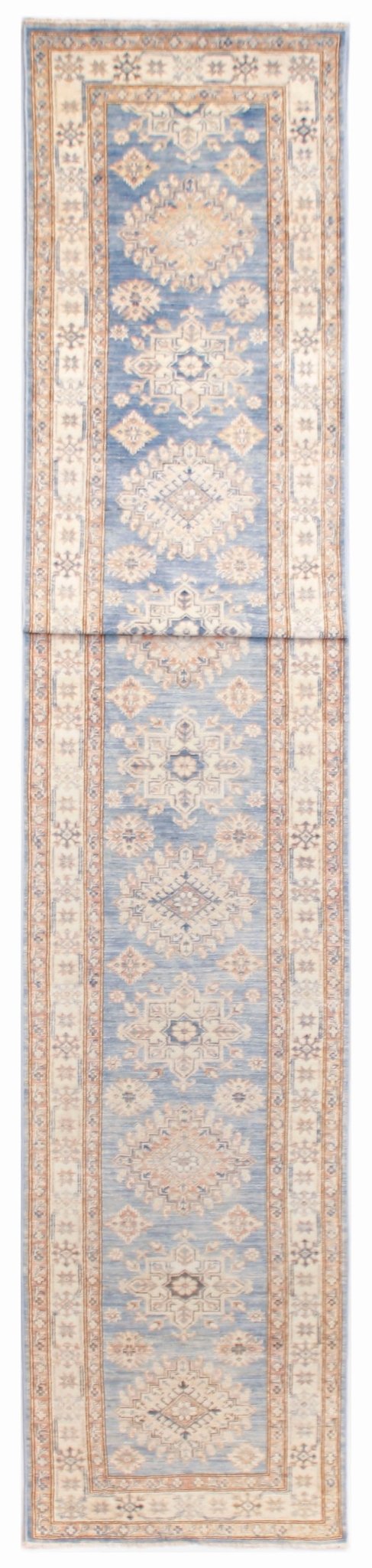 Handmade Super Kazakh Hallway Runner | 751 x 87 cm | 24'7" x 2'10" - Najaf Rugs & Textile