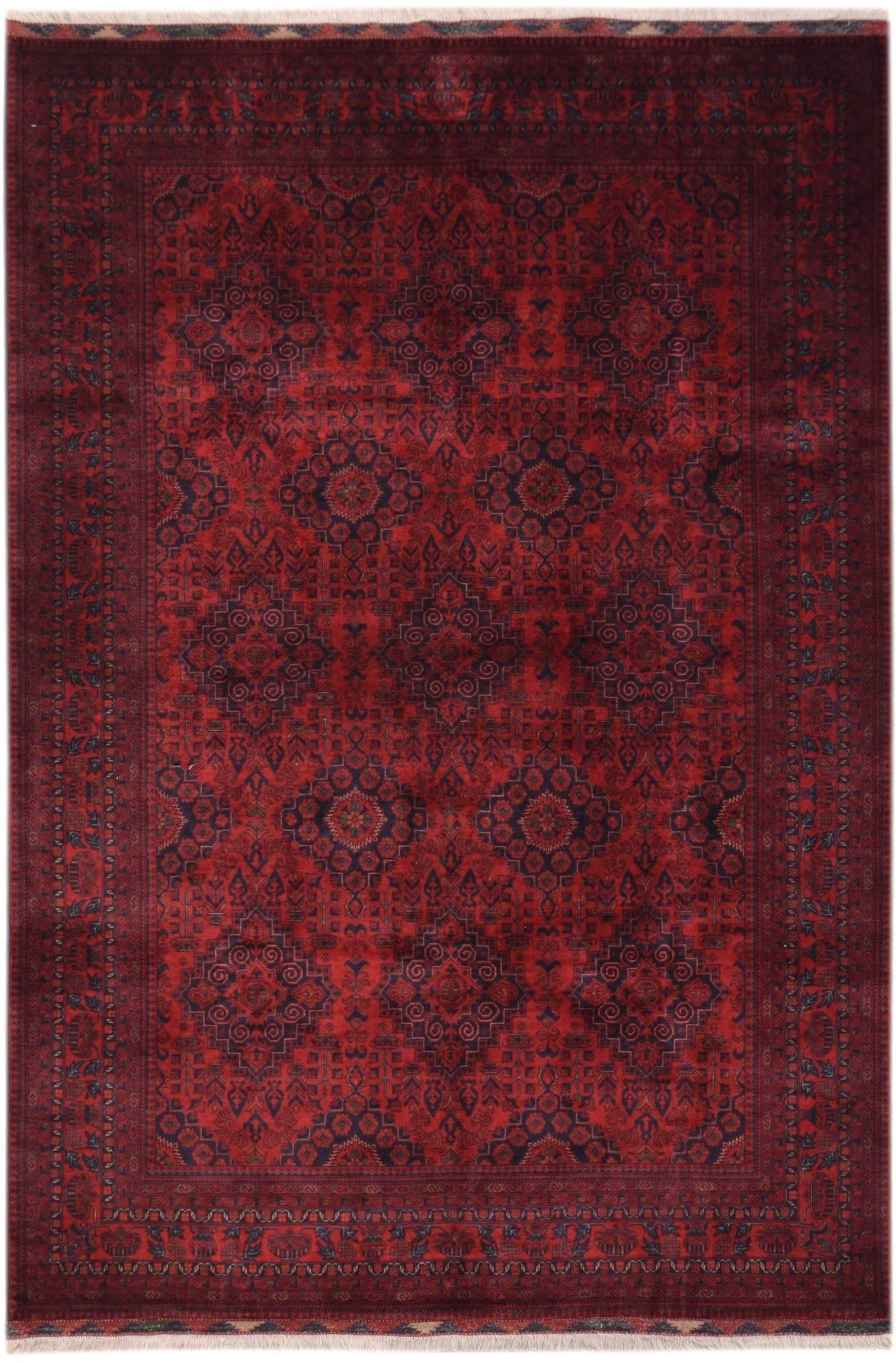 Handmade Traditional Afghan Biljik Rug | 303 x 201 cm | 9'11" x 6'7" - Najaf Rugs & Textile