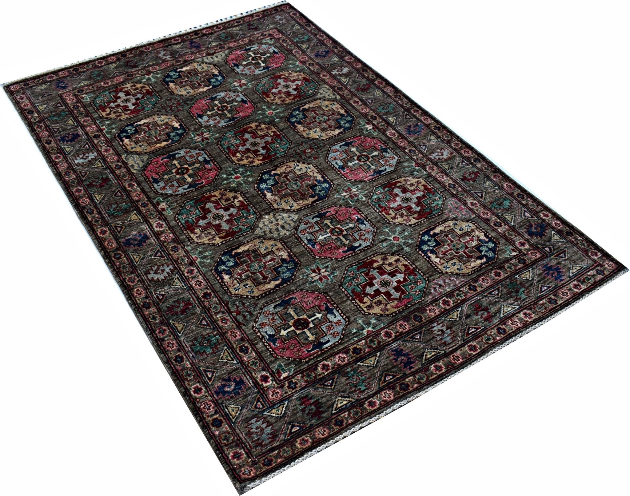 Handmade Traditional Afghan Chobi Rug | 172 x 120 cm | 5'8" x 3'11" - Najaf Rugs & Textile
