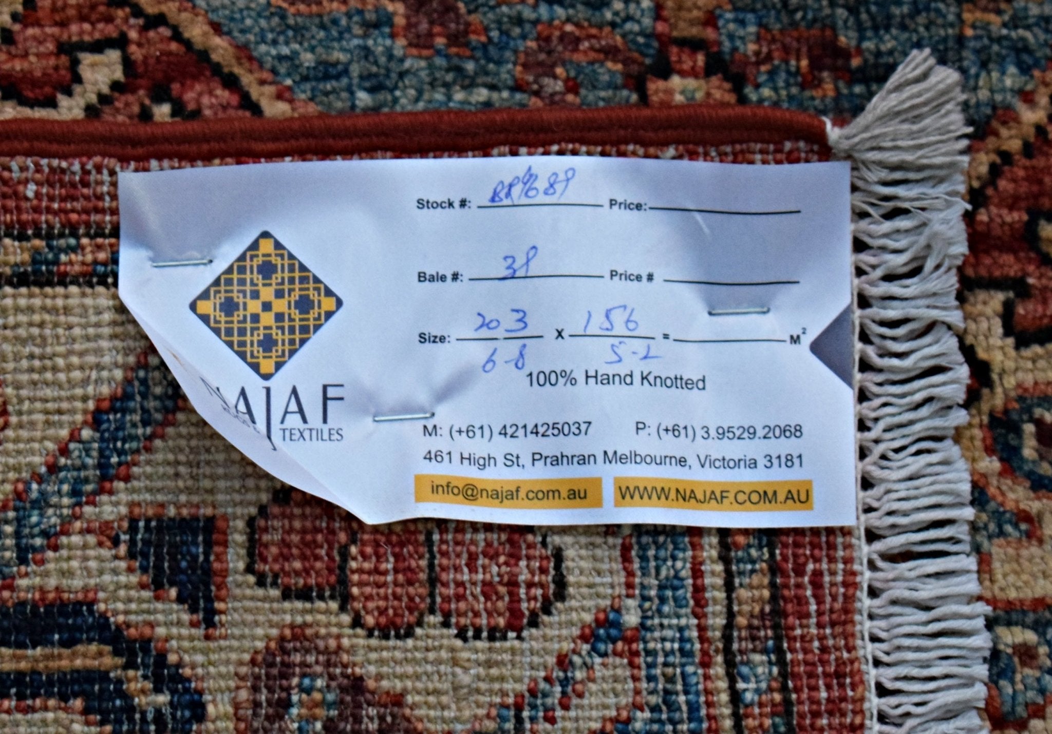 Handmade Traditional Afghan Chobi Rug | 203 x 156 cm | 6'8" x 5'2" - Najaf Rugs & Textile