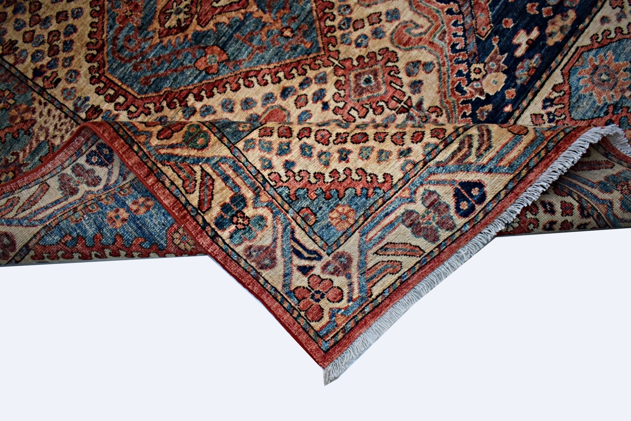 Handmade Traditional Afghan Chobi Rug | 203 x 156 cm | 6'8" x 5'2" - Najaf Rugs & Textile