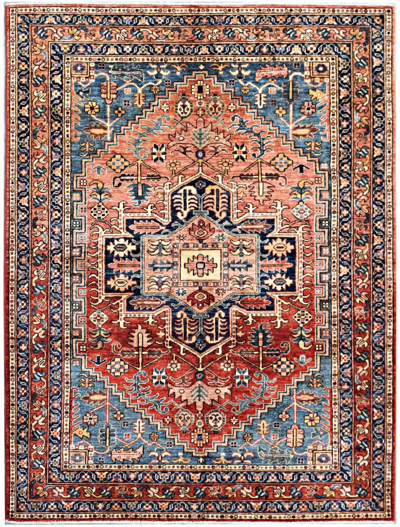 Handmade Traditional Afghan Chobi Rug | 208 x 157 cm | 6'10" x 5'2" - Najaf Rugs & Textile