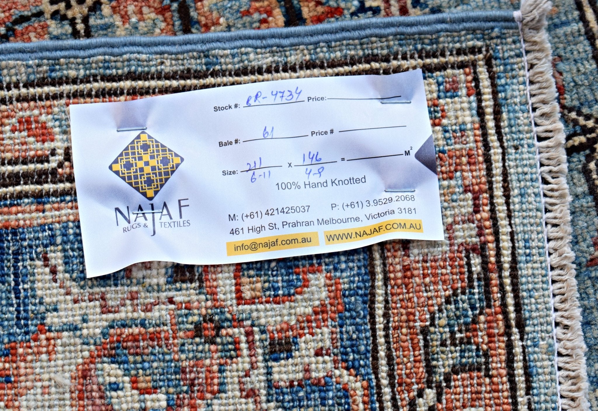 Handmade Traditional Afghan Chobi Rug | 211 x 146 cm | 6'11" x 4'9" - Najaf Rugs & Textile