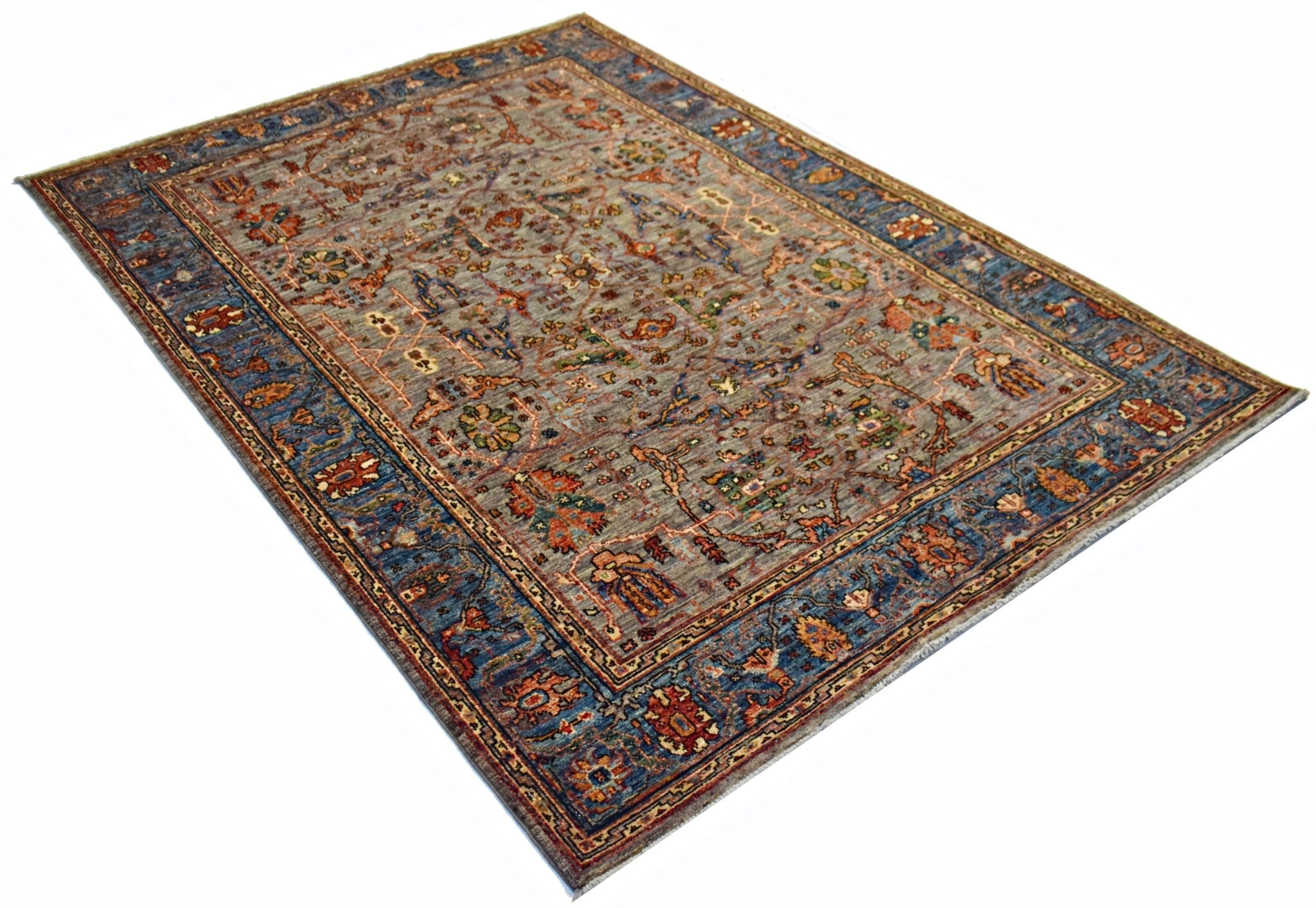 Handmade Traditional Afghan Chobi Rug | 214 x 152 cm | 7' x 5' - Najaf Rugs & Textile