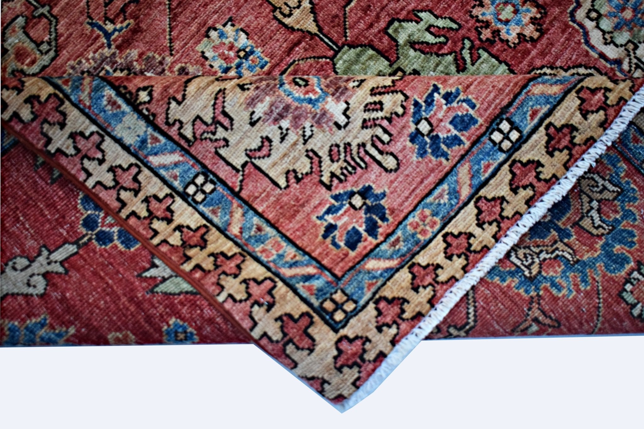 Handmade Traditional Afghan Chobi Rug | 216 x 155 cm | 7'1" x 5'1" - Najaf Rugs & Textile