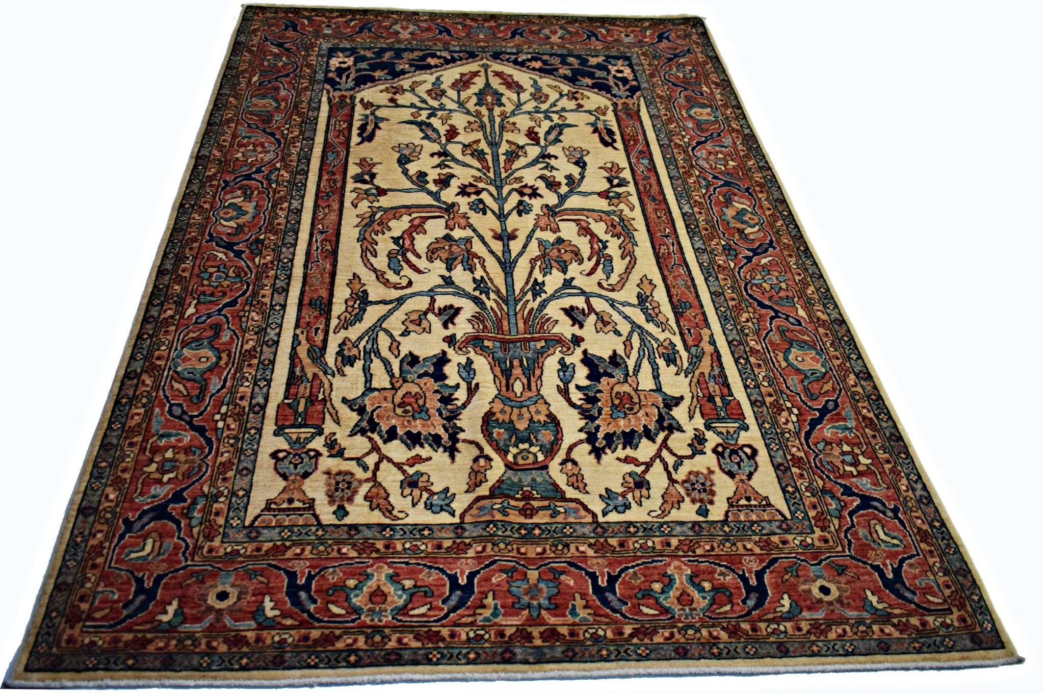 Handmade Traditional Afghan Chobi Rug | 243 x 160 cm | 8' x 5'3" - Najaf Rugs & Textile