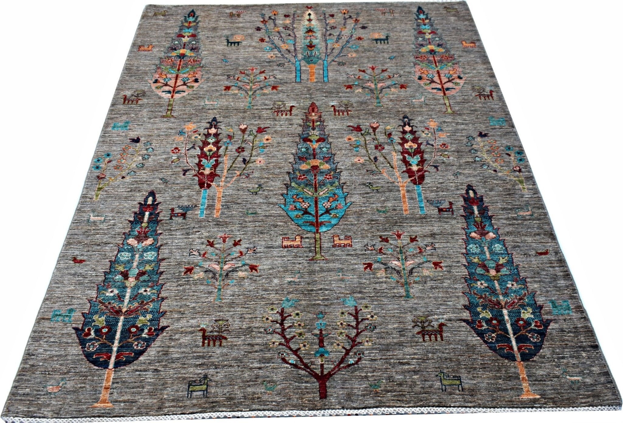 Handmade Traditional Afghan Chobi Rug | 243 x 174 cm | 8' x 5'9" - Najaf Rugs & Textile