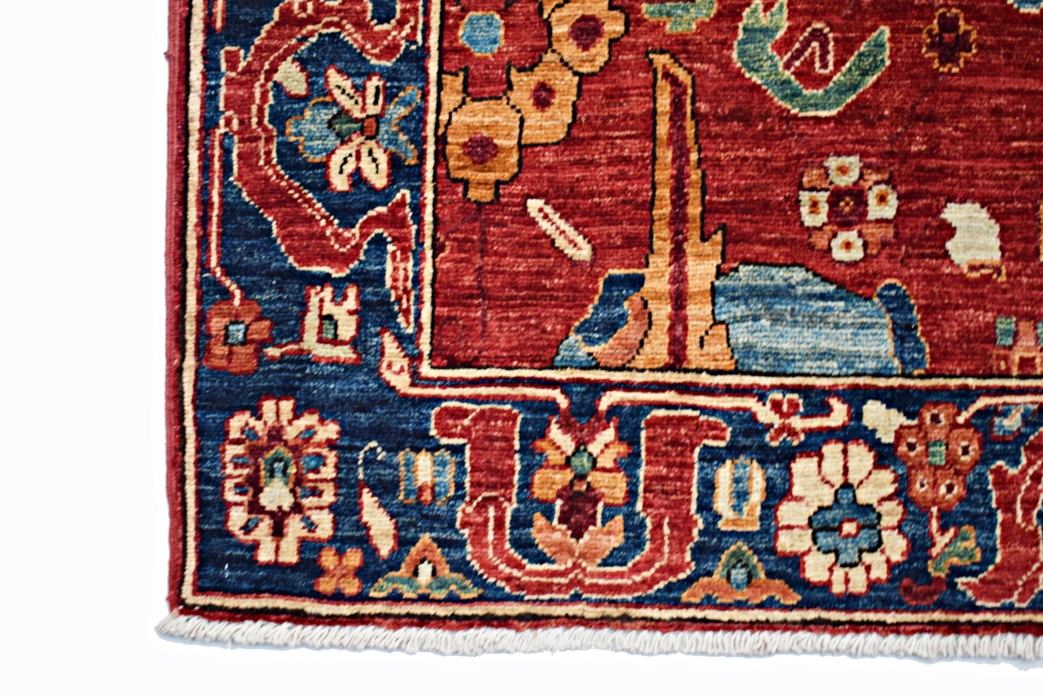 Handmade Traditional Afghan Chobi Rug | 246 x 154 cm | 8'1" x 5'1" - Najaf Rugs & Textile