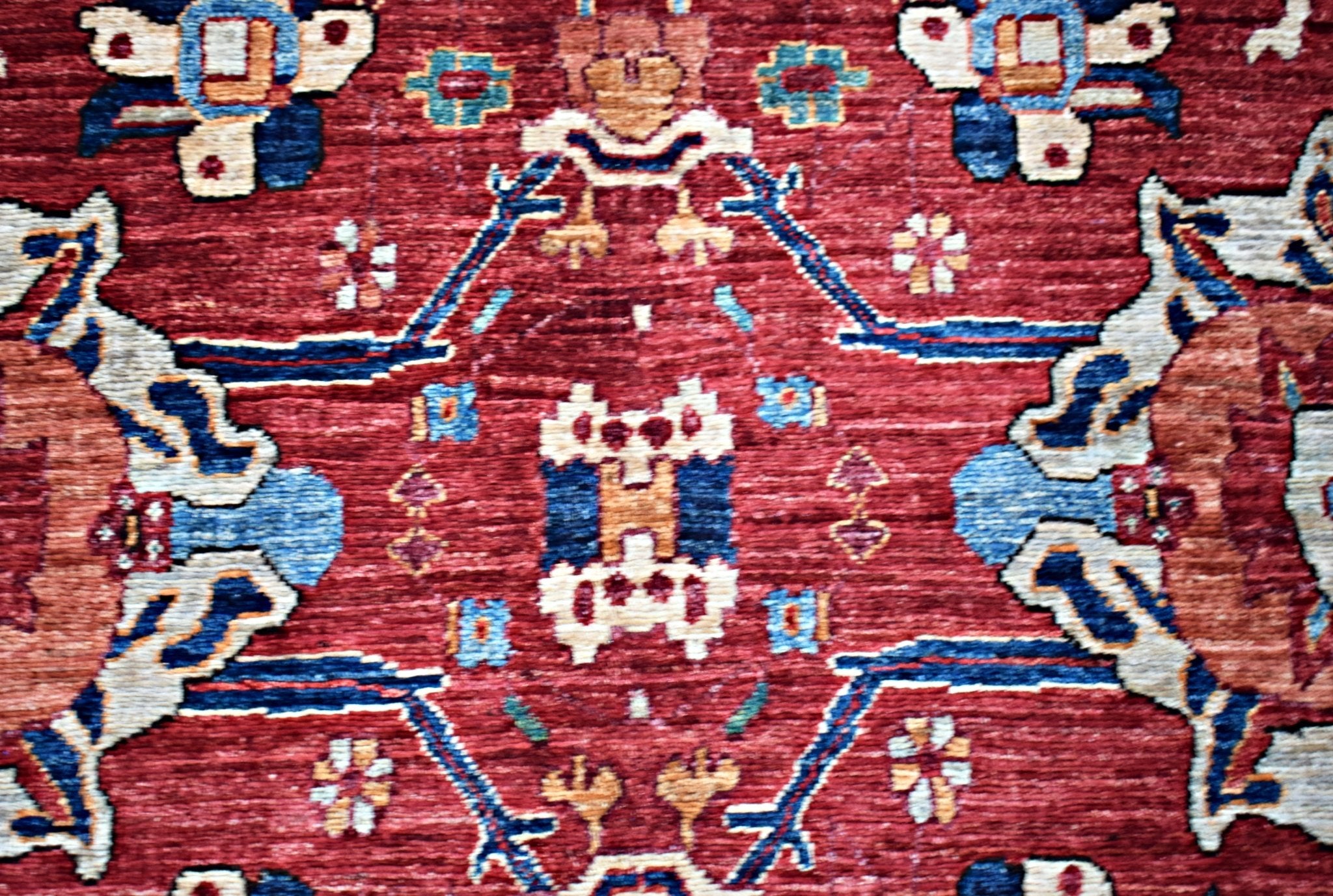 Handmade Traditional Afghan Chobi Rug | 246 x 154 cm | 8'1" x 5'1" - Najaf Rugs & Textile