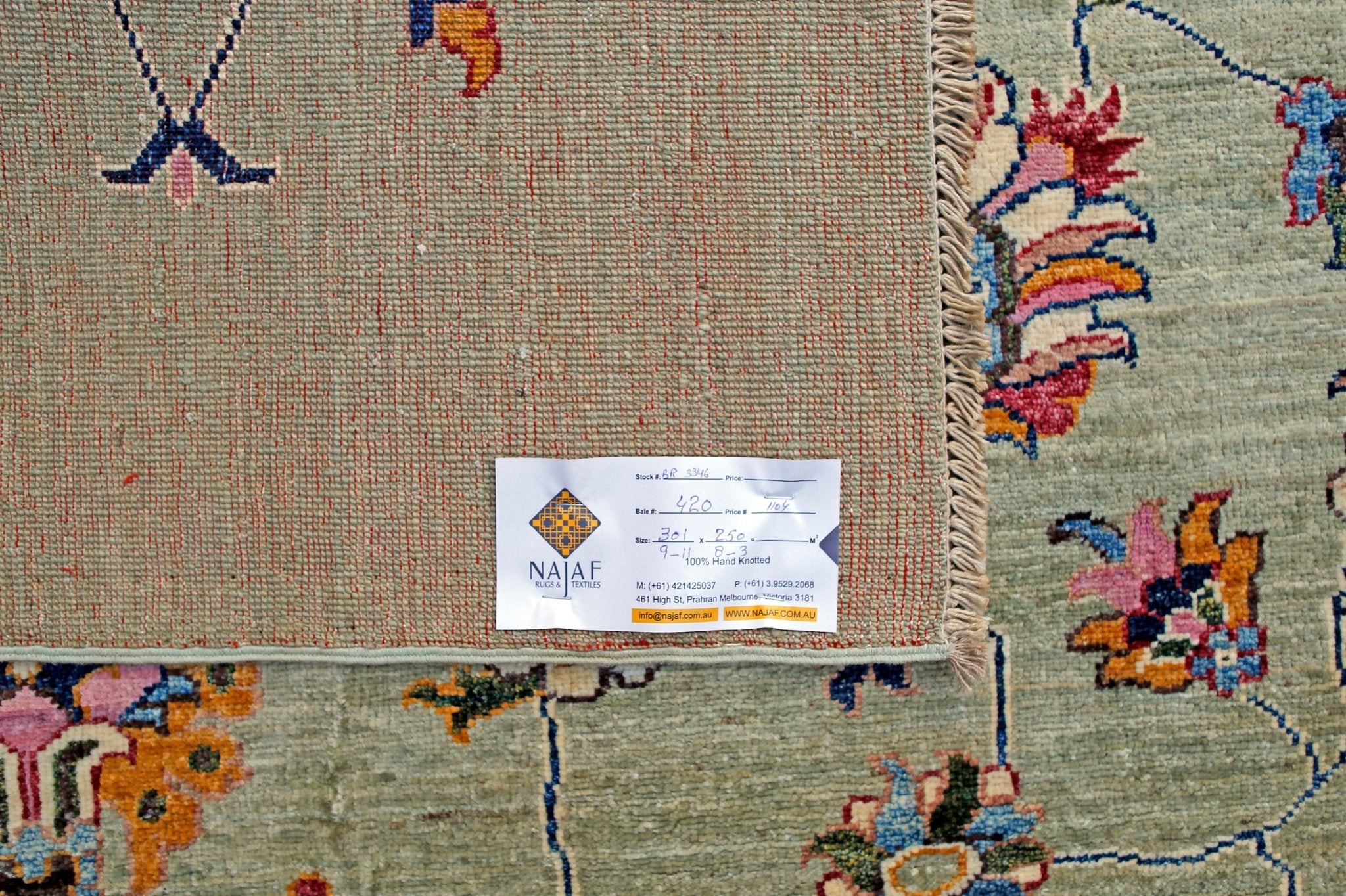 Handmade Traditional Afghan Chobi Rug | 301 x 250 cm | 9'11" x 8'3" - Najaf Rugs & Textile