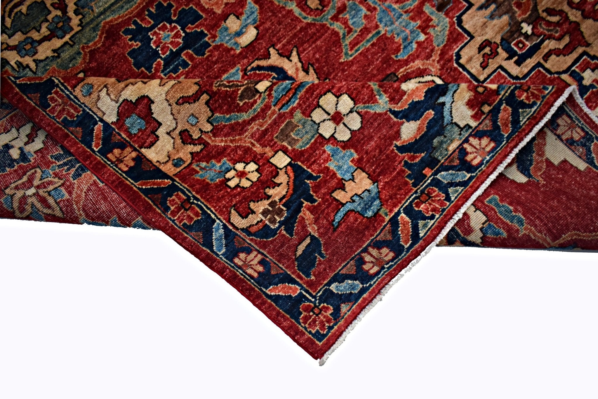 Handmade Traditional Afghan Chobi Rug | 356 x 275 cm | 11'8" x 8' - Najaf Rugs & Textile