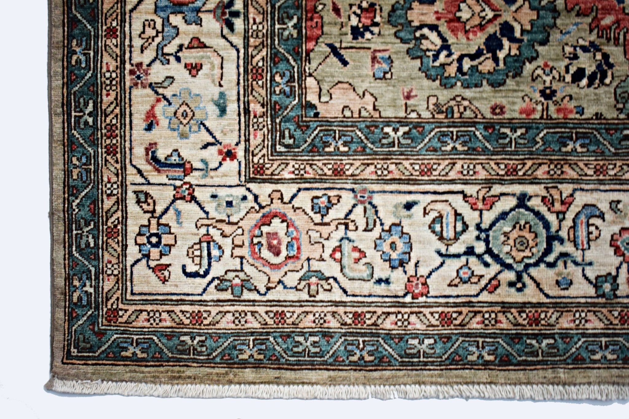 Handmade Traditional Afghan Chobi Rug | 358 x 275 cm | 11'9" x 9' - Najaf Rugs & Textile