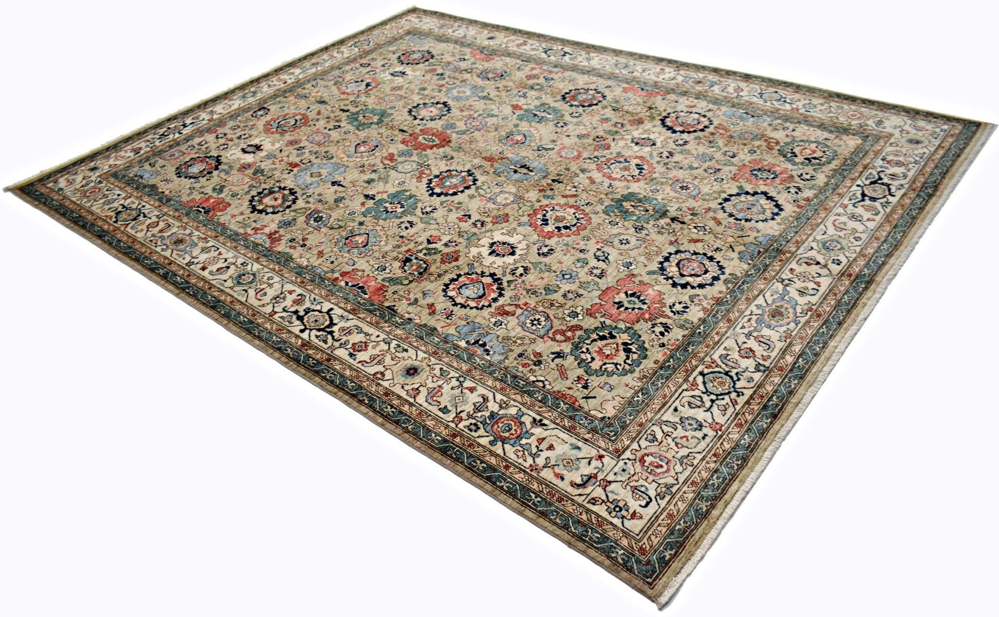 Handmade Traditional Afghan Chobi Rug | 358 x 275 cm | 11'9" x 9' - Najaf Rugs & Textile