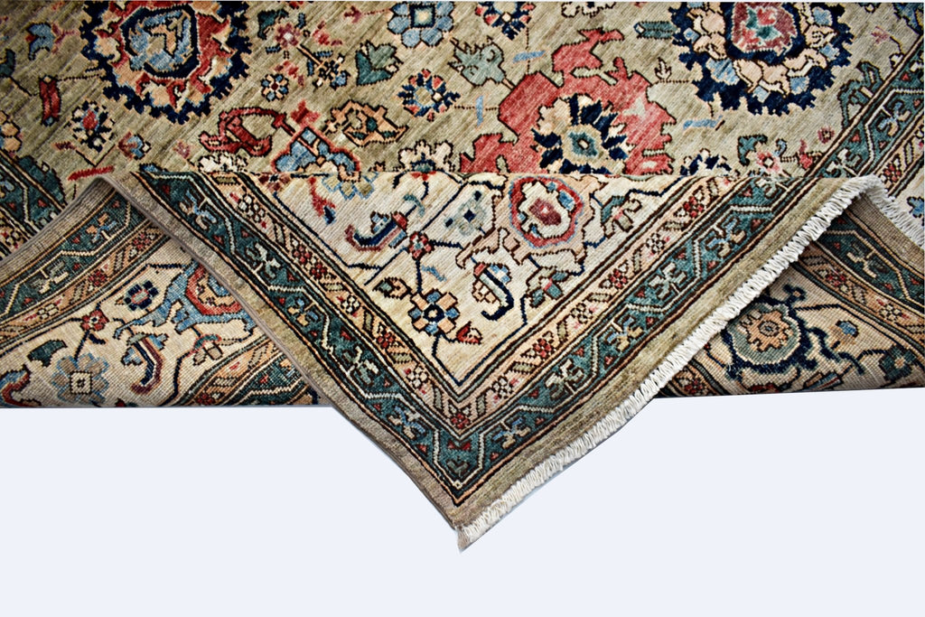 Handmade Traditional Afghan Chobi Rug | 358 x 275 cm | 11'9" x 9' - Najaf Rugs & Textile