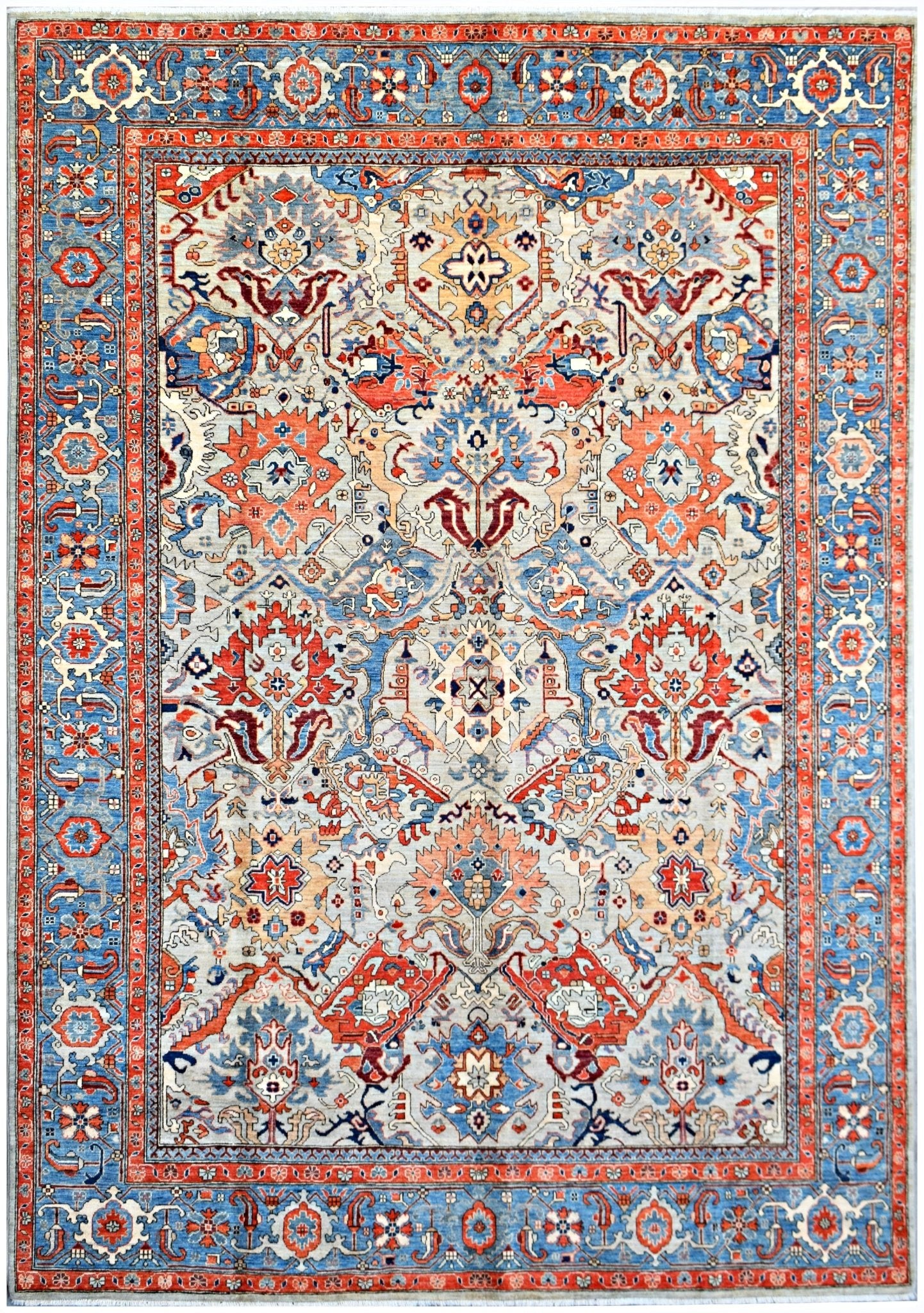 Handmade Traditional Afghan Chobi Rug | 362 x 266 cm | 11'11" x 8'9" - Najaf Rugs & Textile