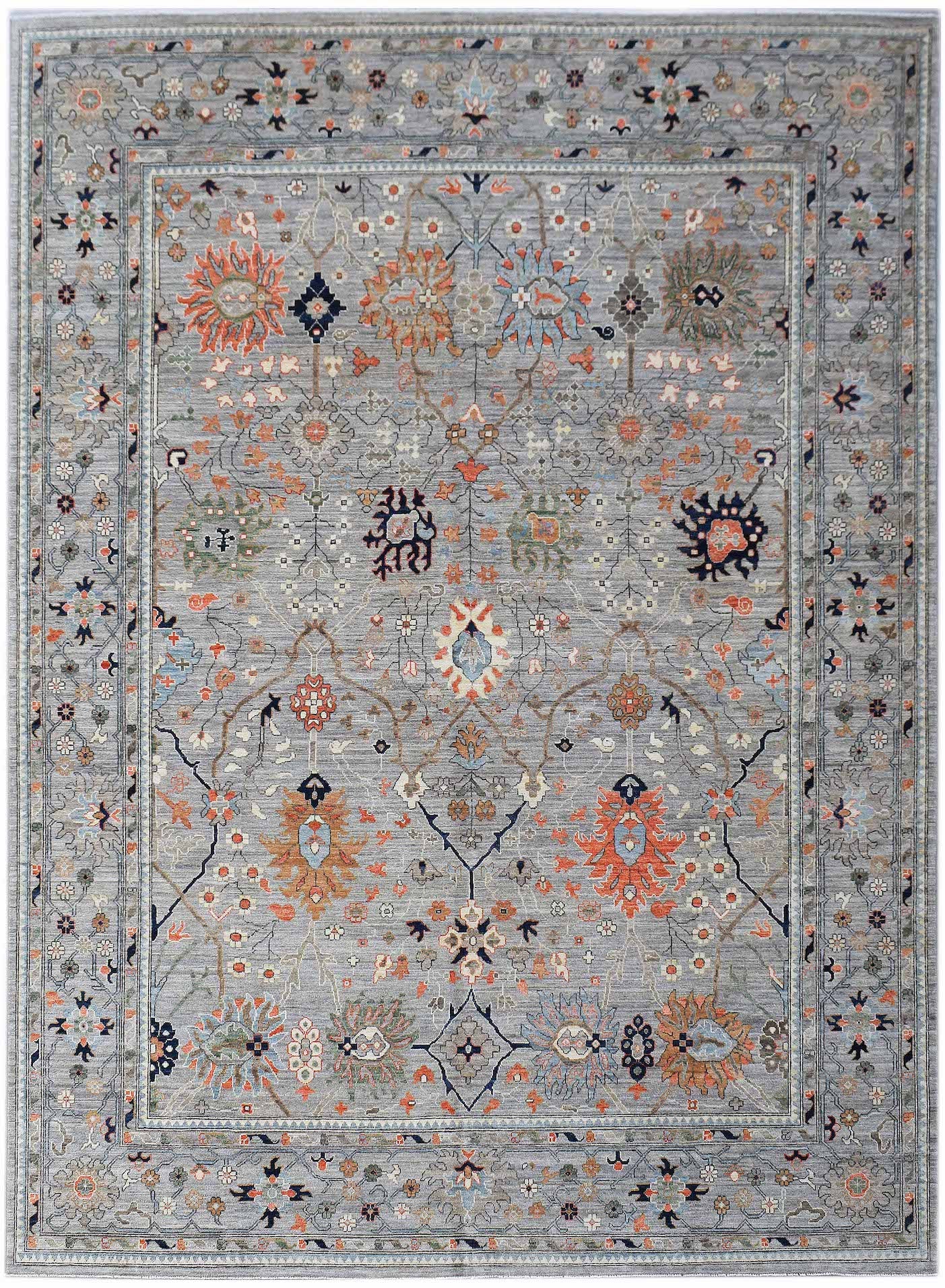 Handmade Traditional Afghan Chobi Rug | 362 x 279 cm | 11'11" x 9'2" - Najaf Rugs & Textile