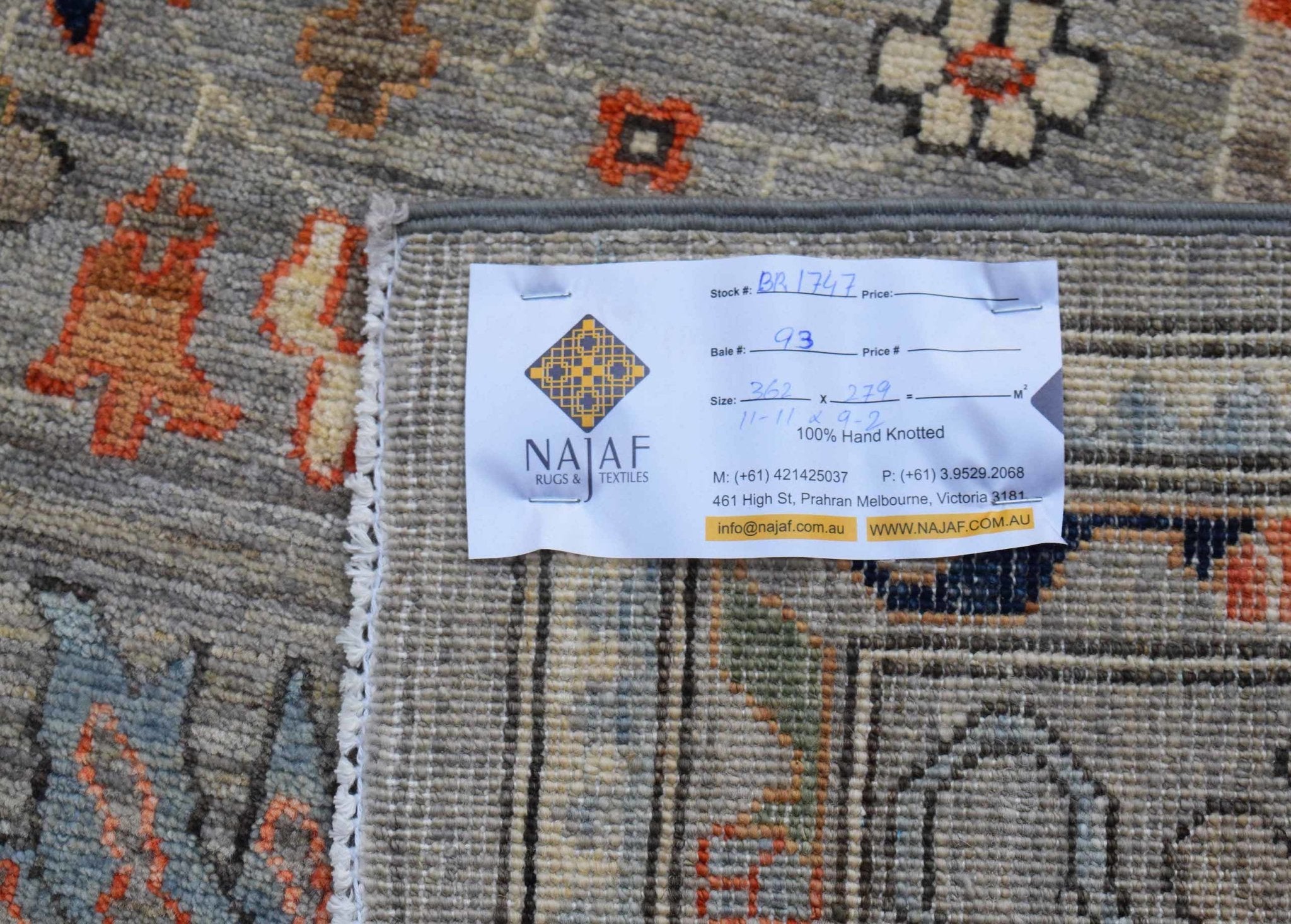 Handmade Traditional Afghan Chobi Rug | 362 x 279 cm | 11'11" x 9'2" - Najaf Rugs & Textile