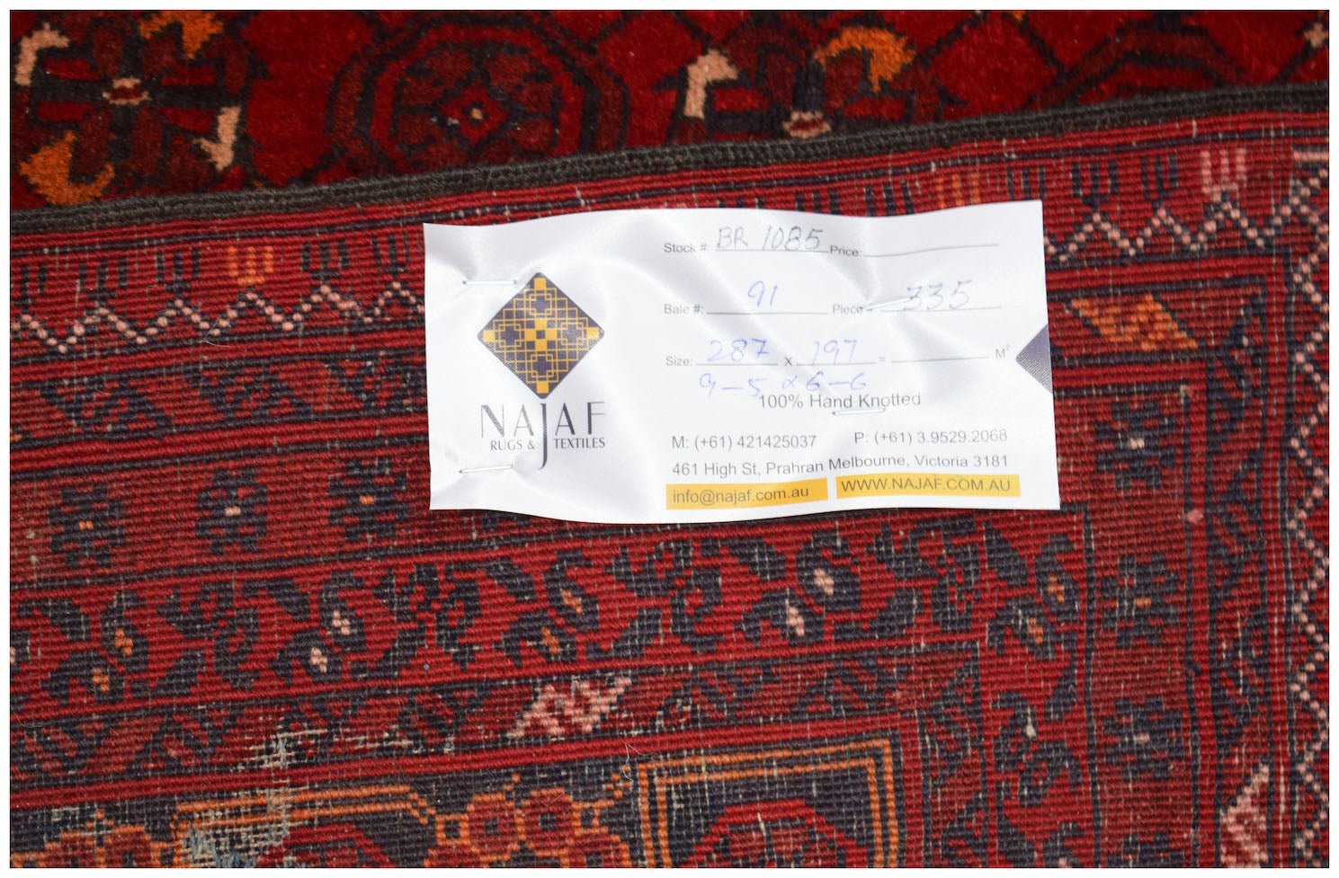 Handmade Traditional Afghan Turkmen Rug | 287 x 197 cm | 9'5" x 6'6" - Najaf Rugs & Textile