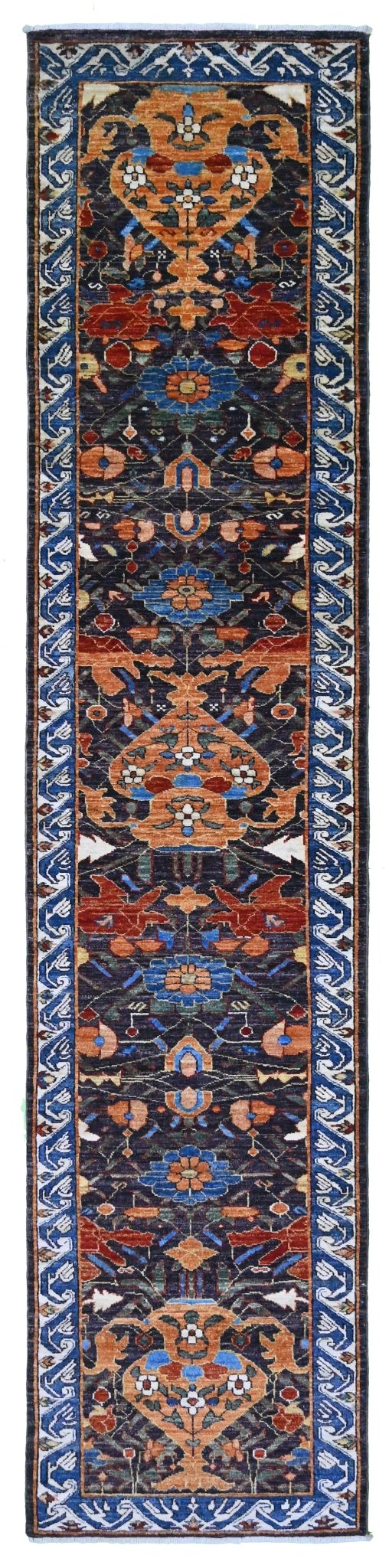 Handmade Traditional Chobi Hallway Runner | 355 x 70 cm | 11'6" x 2'2" - Najaf Rugs & Textile