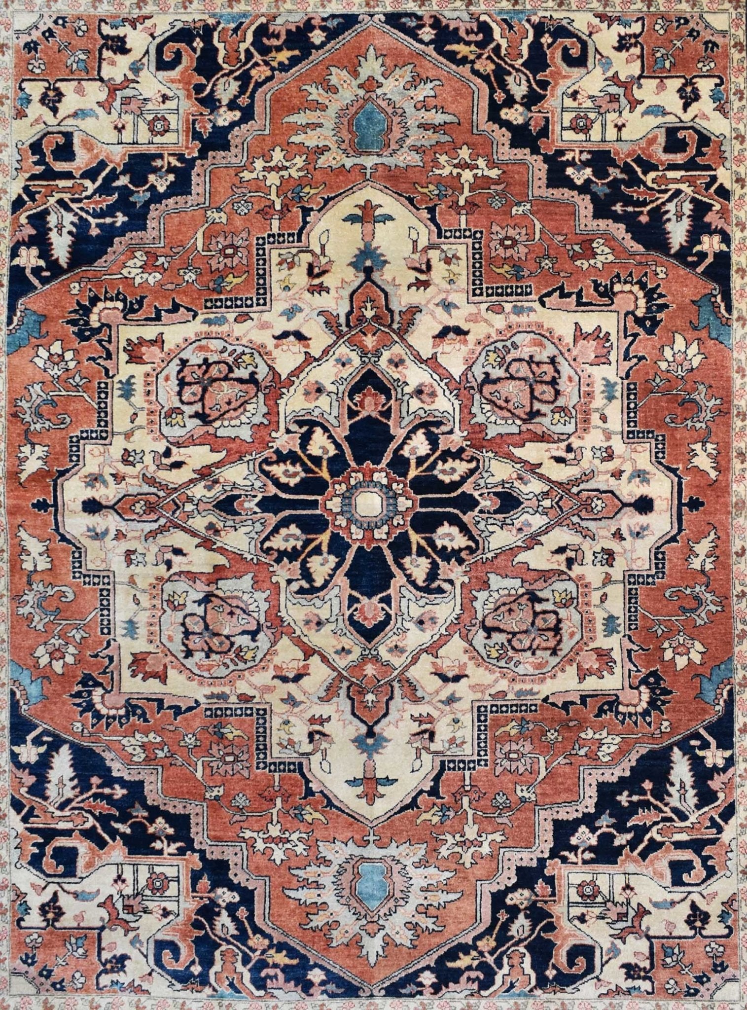 Handmade Traditional Heriz Rug | 301 x 247 cm | 9'8" x 8'10" - Najaf Rugs & Textile