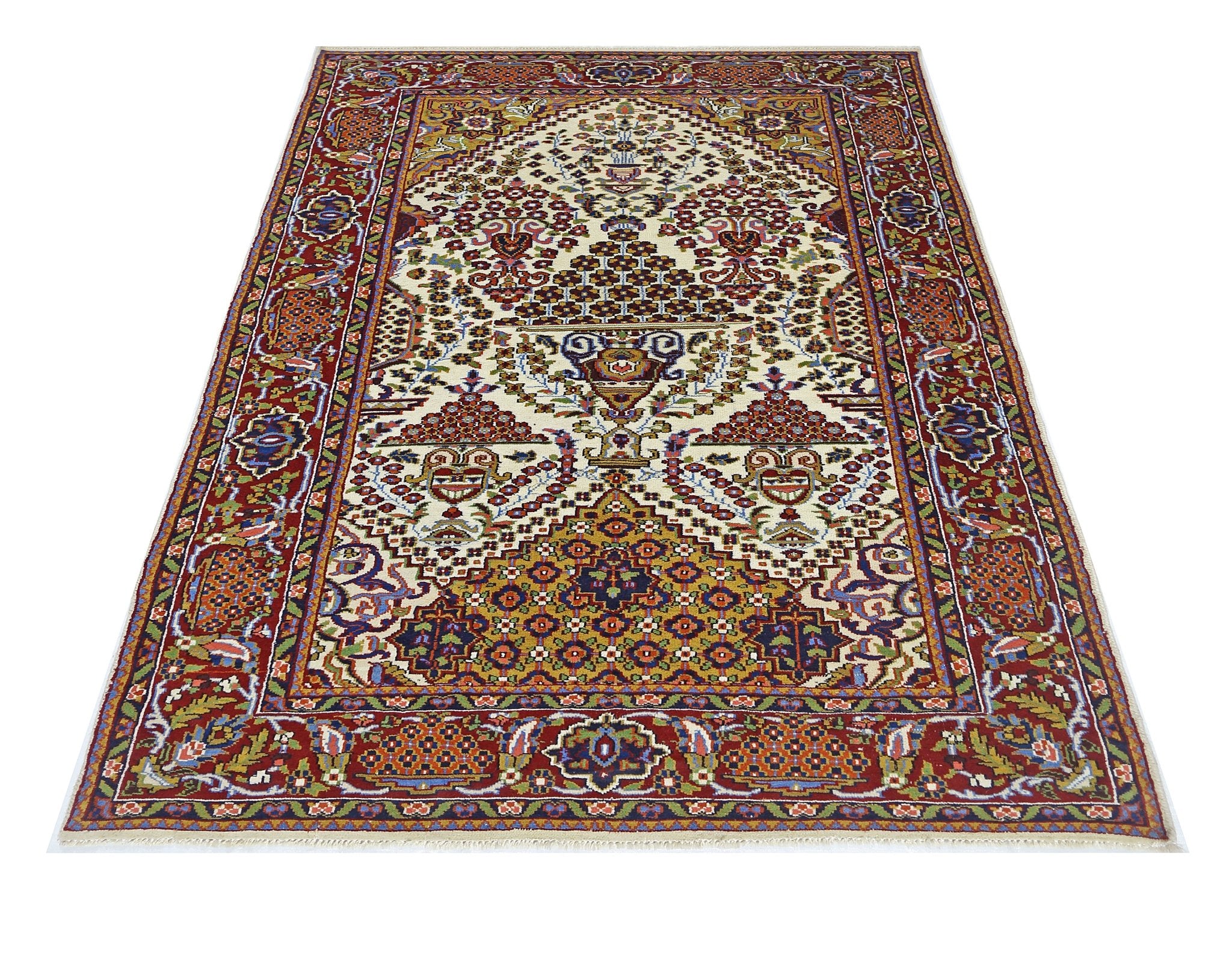 Handmade Traditional Pakistani Rug | 155 x 94 cm | 5'1" x 3'1" - Najaf Rugs & Textile