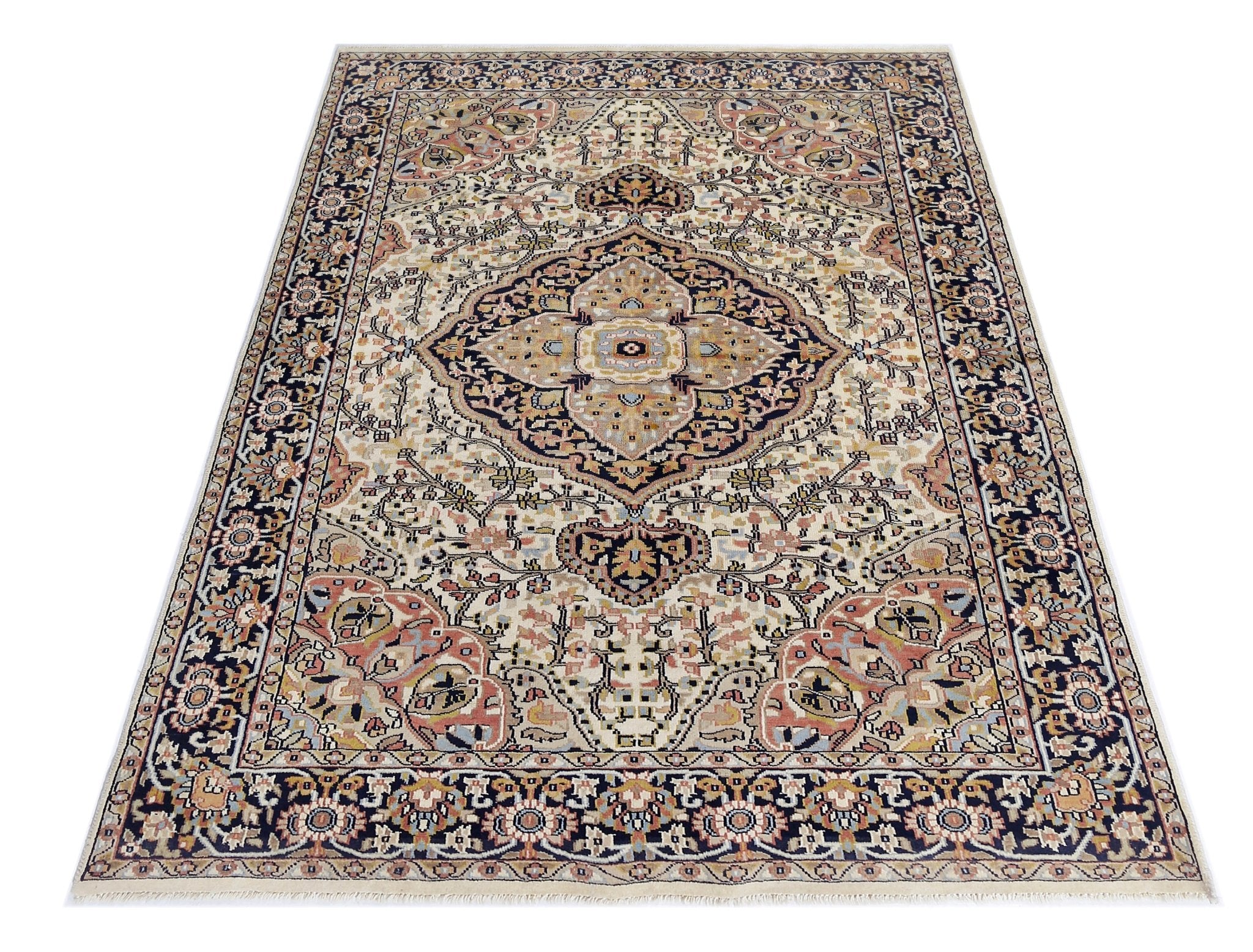 Handmade Traditional Pakistani Rug | 185 x 118 cm | 6'1" x 3'10" - Najaf Rugs & Textile