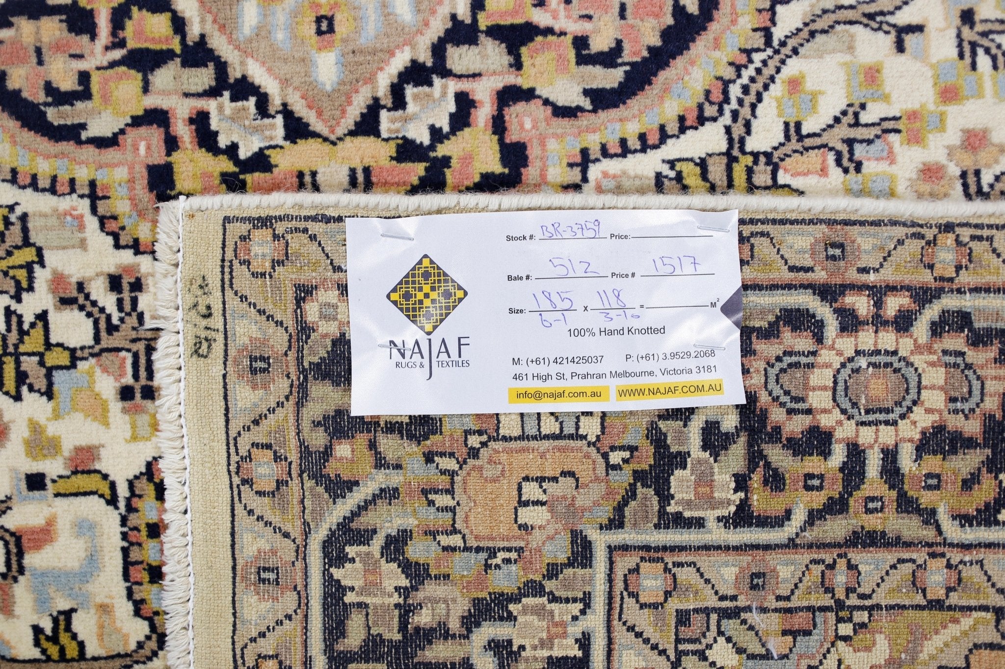 Handmade Traditional Pakistani Rug | 185 x 118 cm | 6'1" x 3'10" - Najaf Rugs & Textile