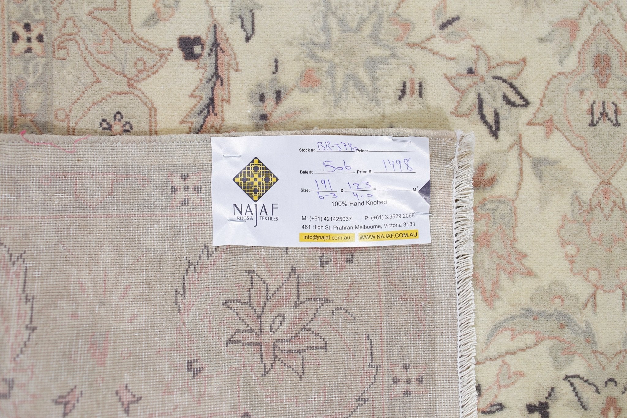 Handmade Traditional Pakistani Rug | 191 x 123 cm | 6'4" x 4' - Najaf Rugs & Textile