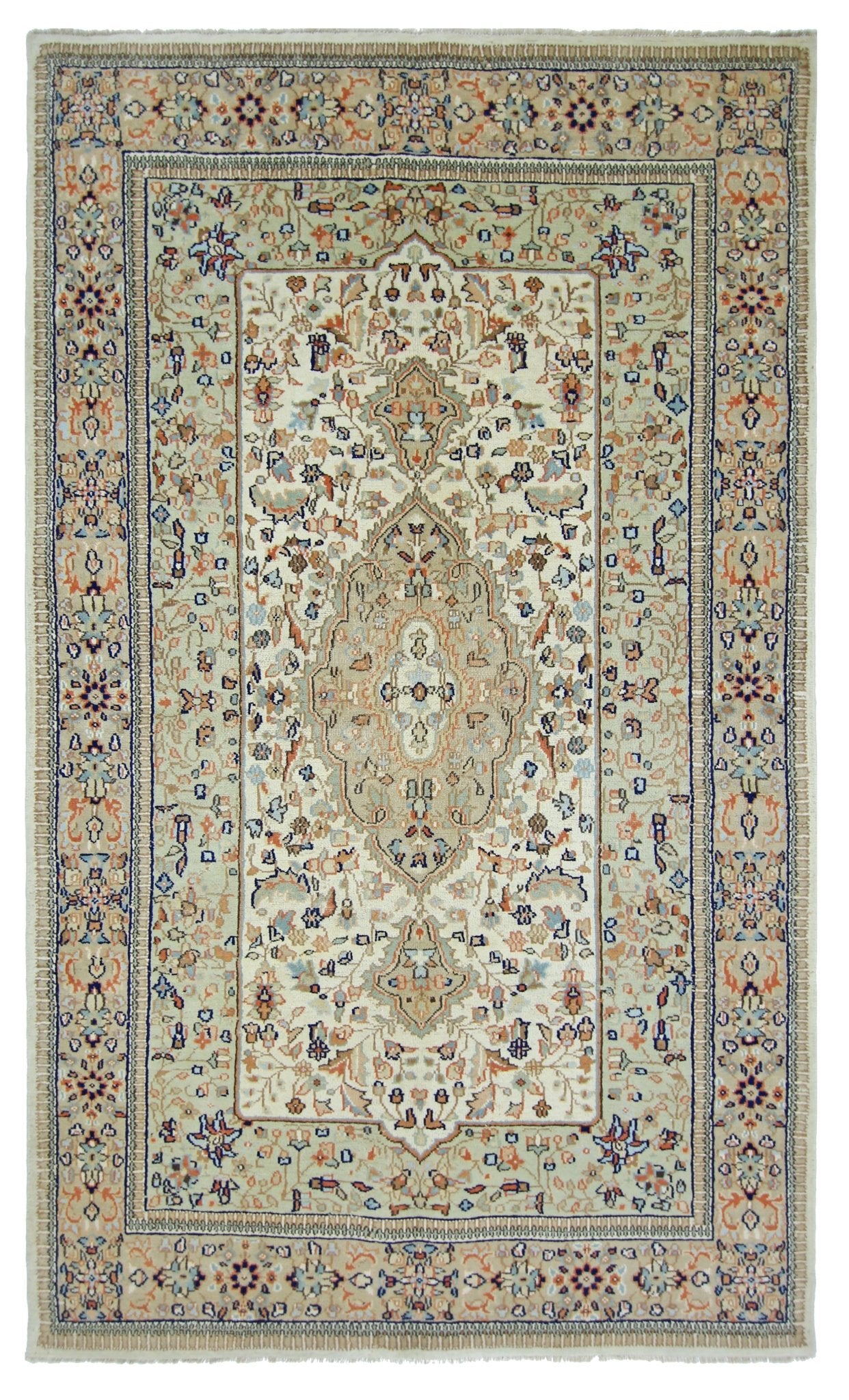 Handmade Traditional Pakistani Rug | 203 x 120 cm | 6'8" x 3'11" - Najaf Rugs & Textile