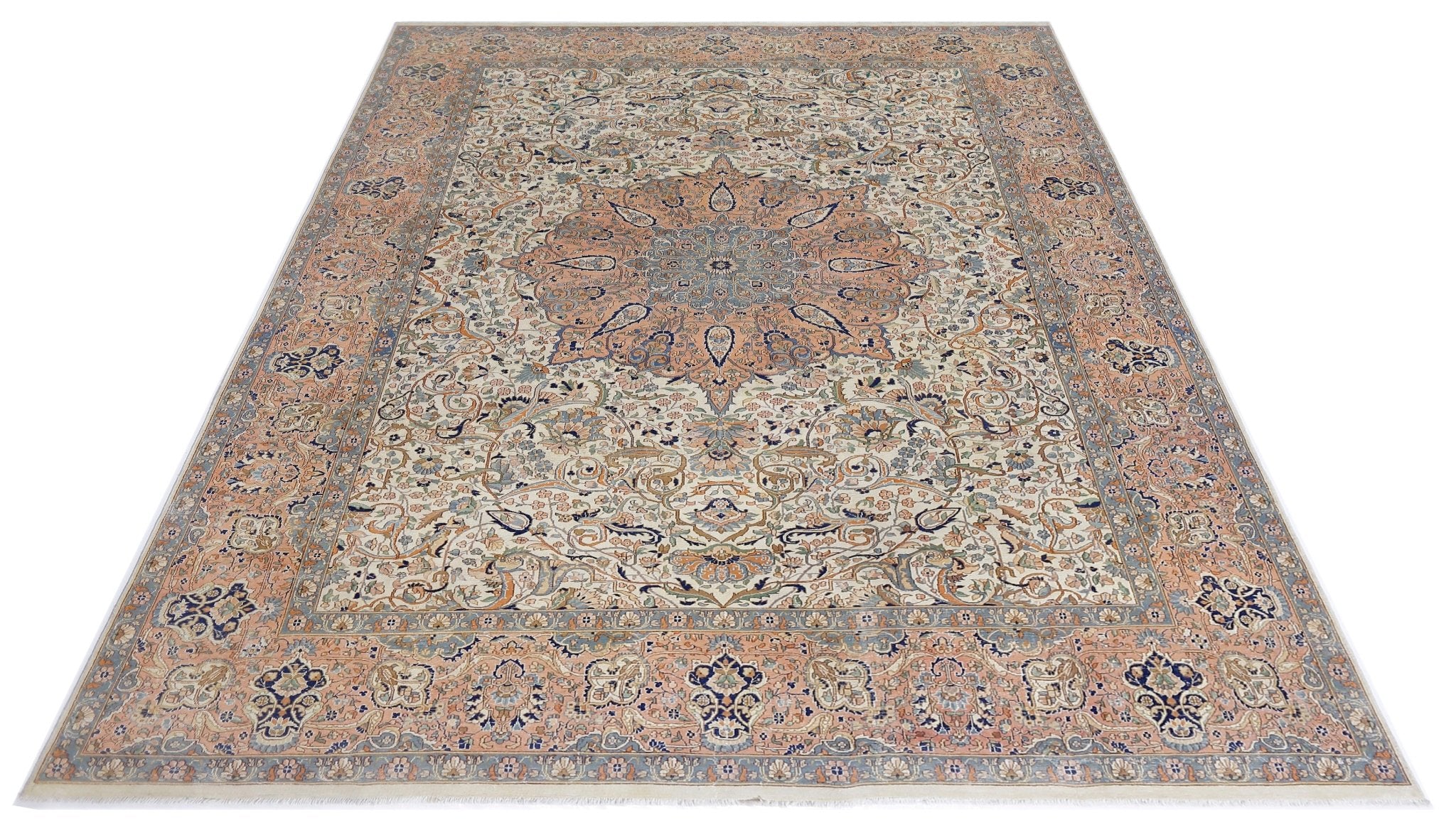 Handmade Traditional Pakistani Rug | 356 x 241 cm | 11'8" x 7'11" - Najaf Rugs & Textile