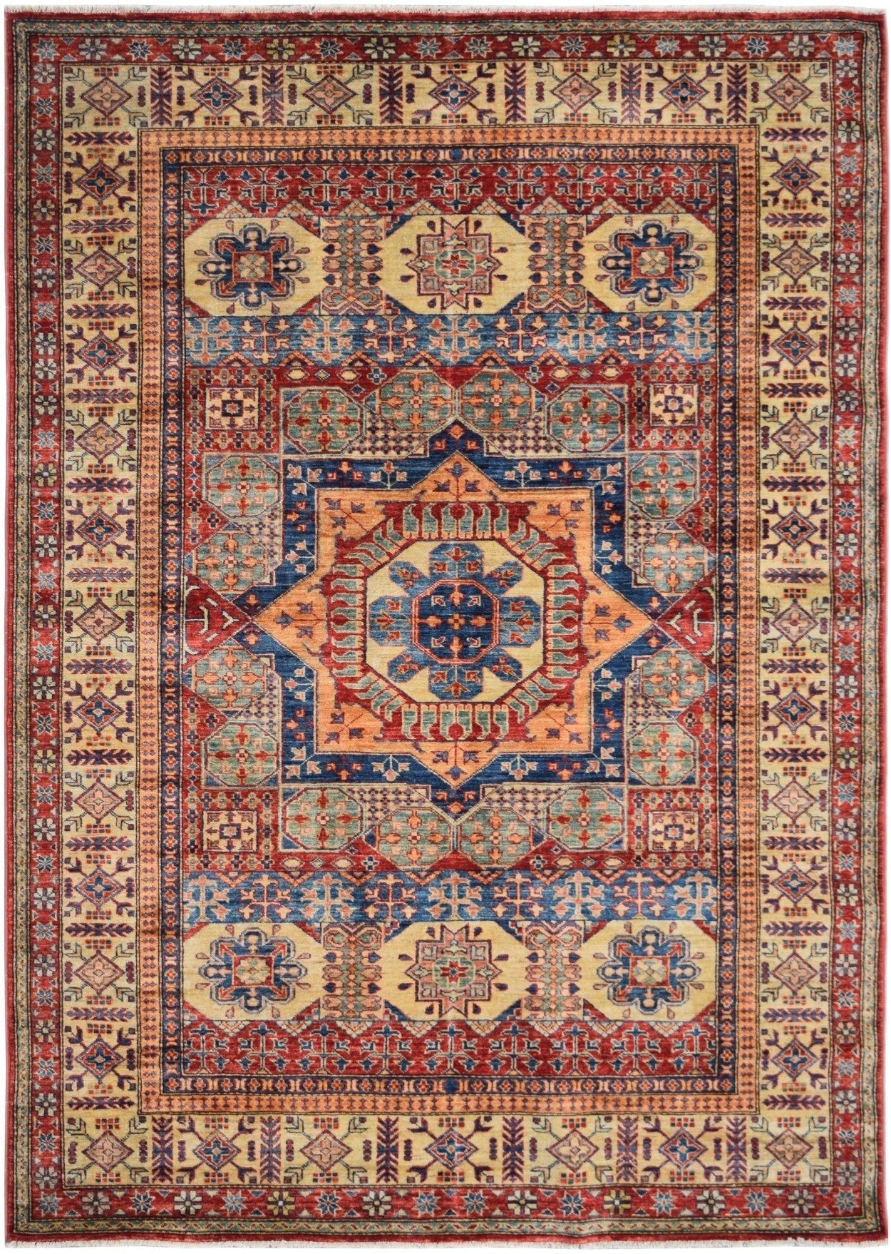 Handmade Traditional Super Kazakh Rug | 230 x 169 cm | 7'7" x 5'7" - Najaf Rugs & Textile